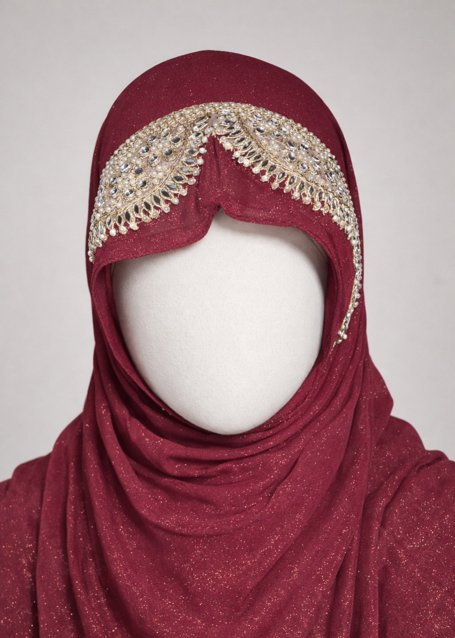 georgette chiffon Hijab in Maroon