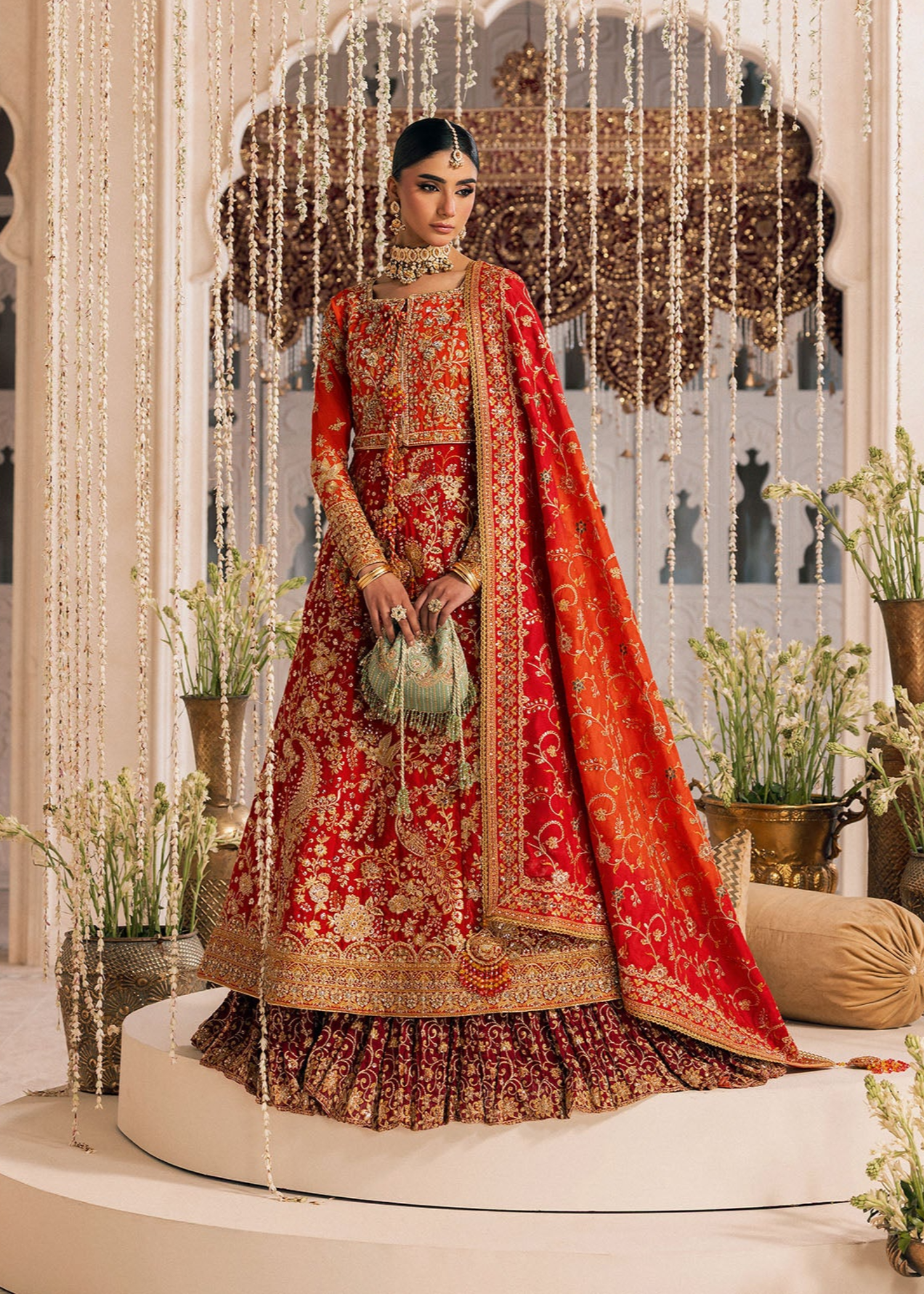 kattan silk Unstitched in Red