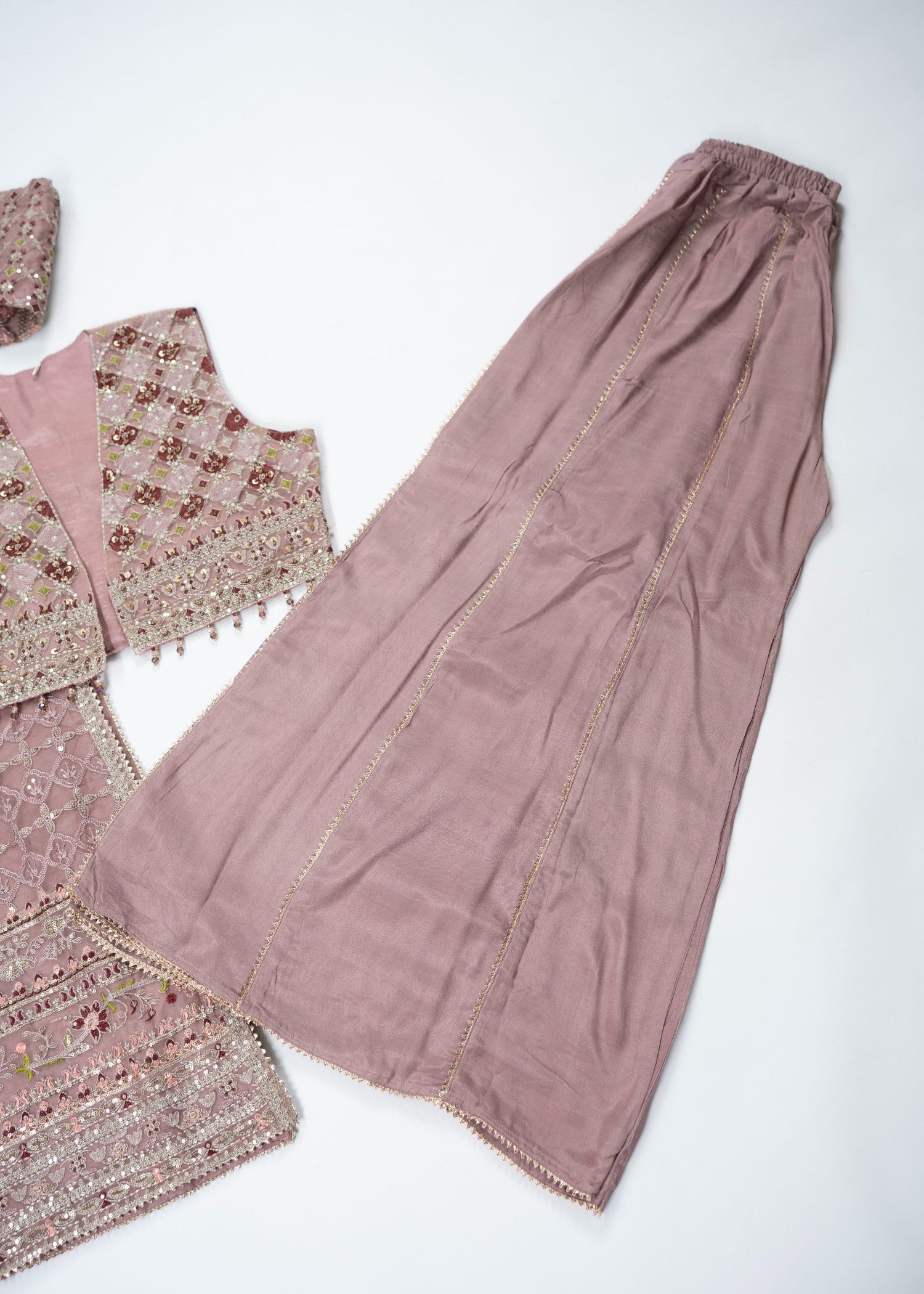 organza Jacket in Mauve pink