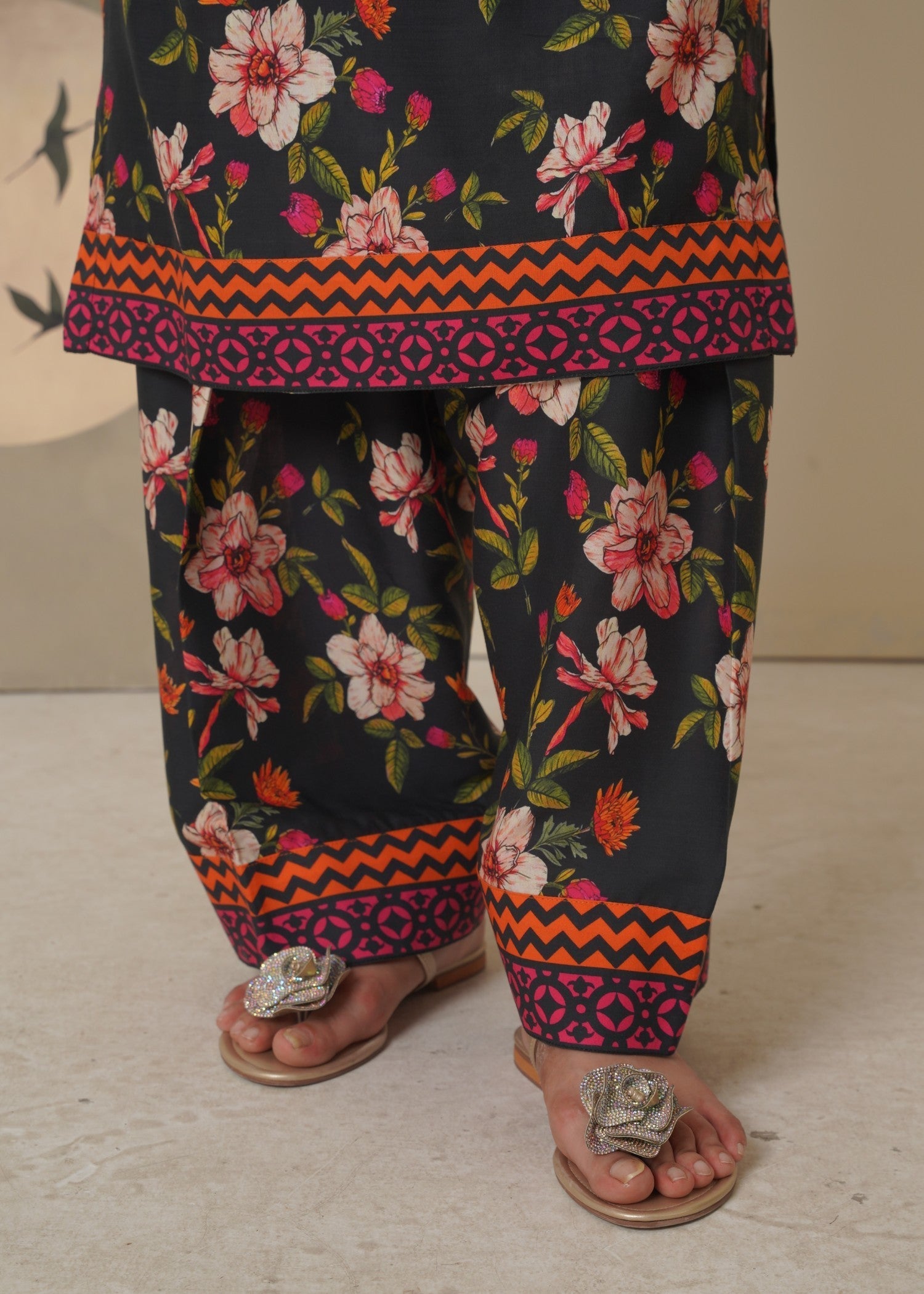 linen Kurta Set in Ink