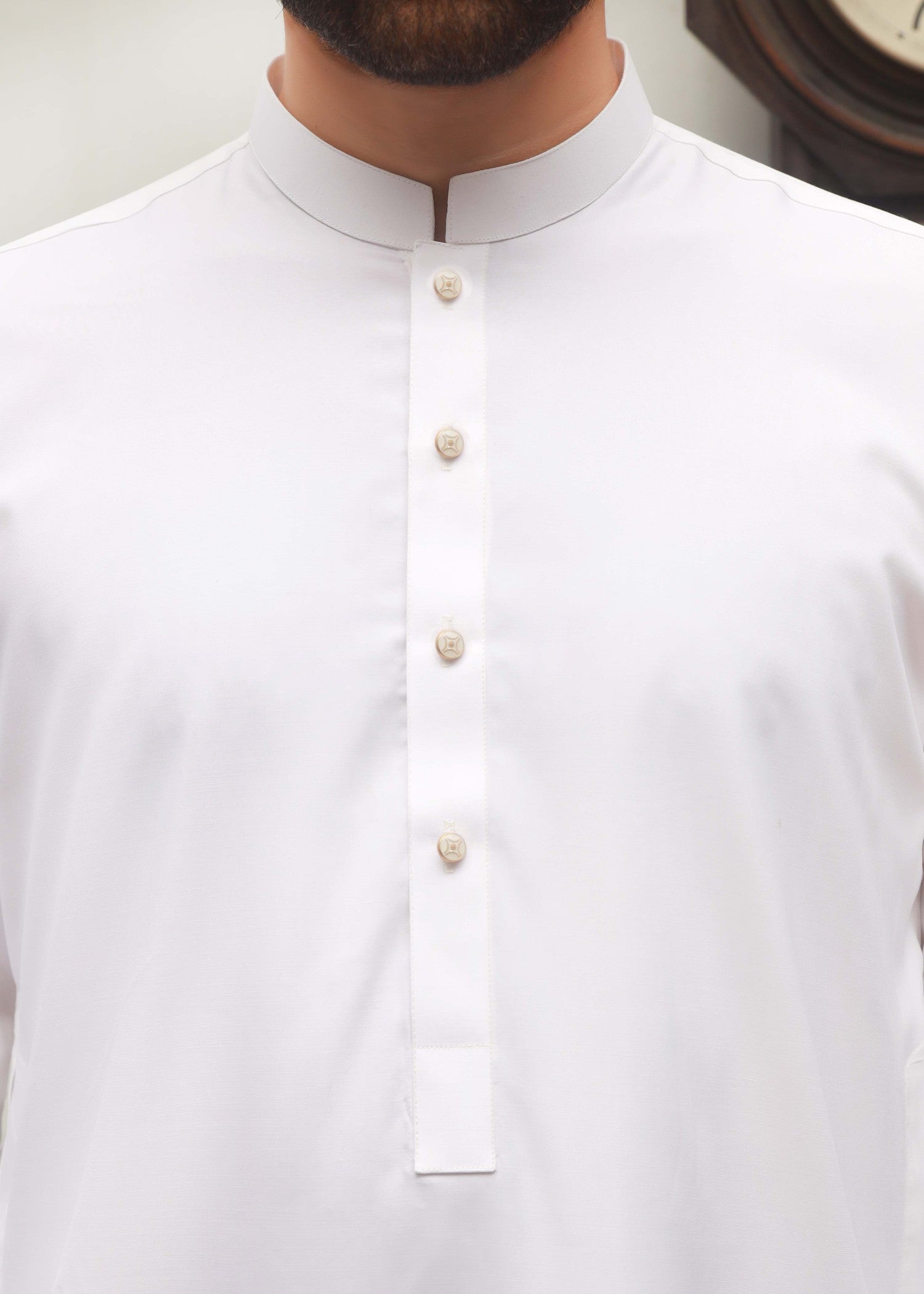 boski Shalwar Kameez in White by Maqsood Garments
