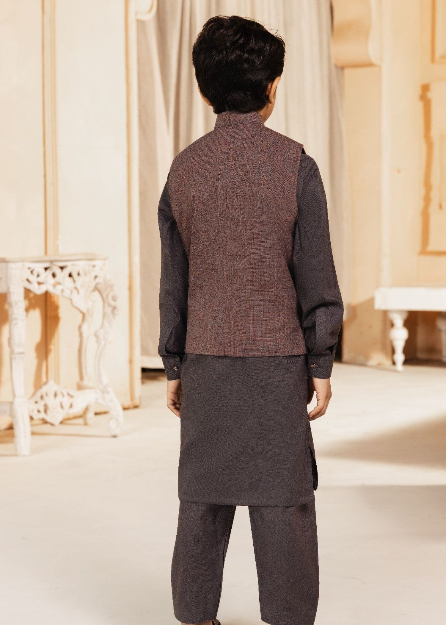 wash & wear Waistcoat in Hazelwood brown