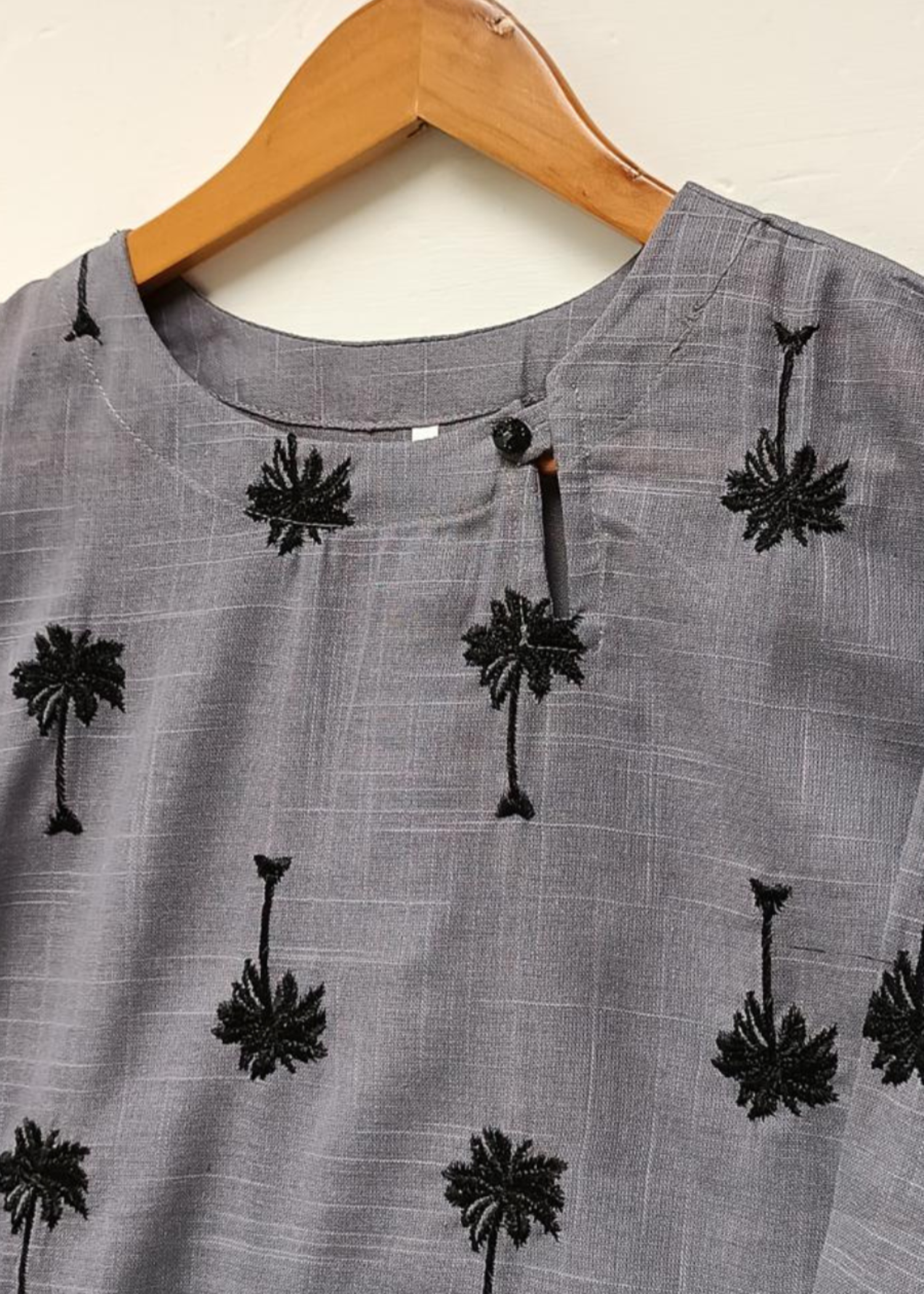 khaddar Kurta Set in Grey