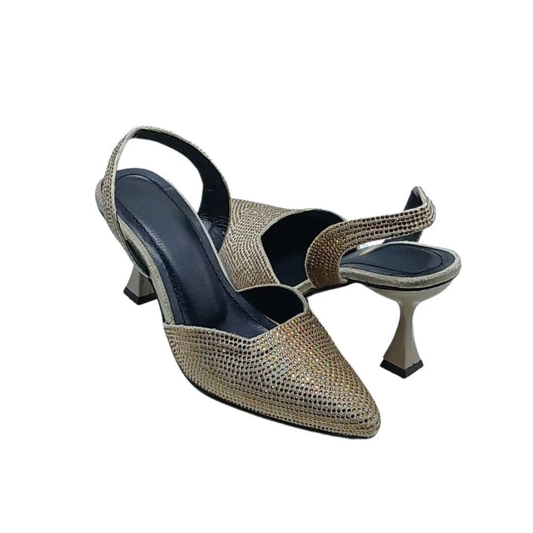 Heels in Gold by - High Quality Women Heels NSN0554