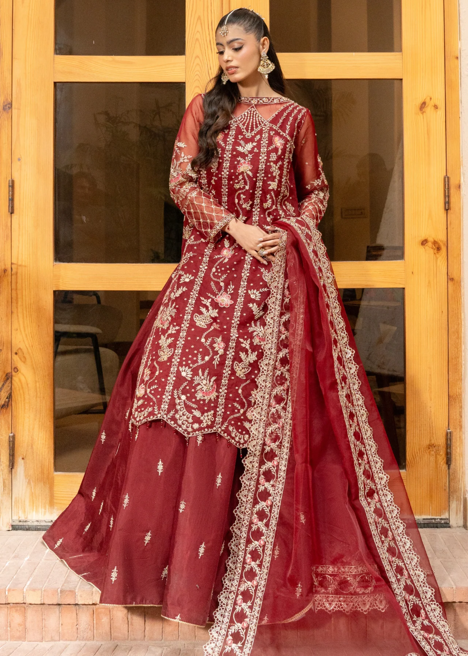 silk Unstitched in Blood red