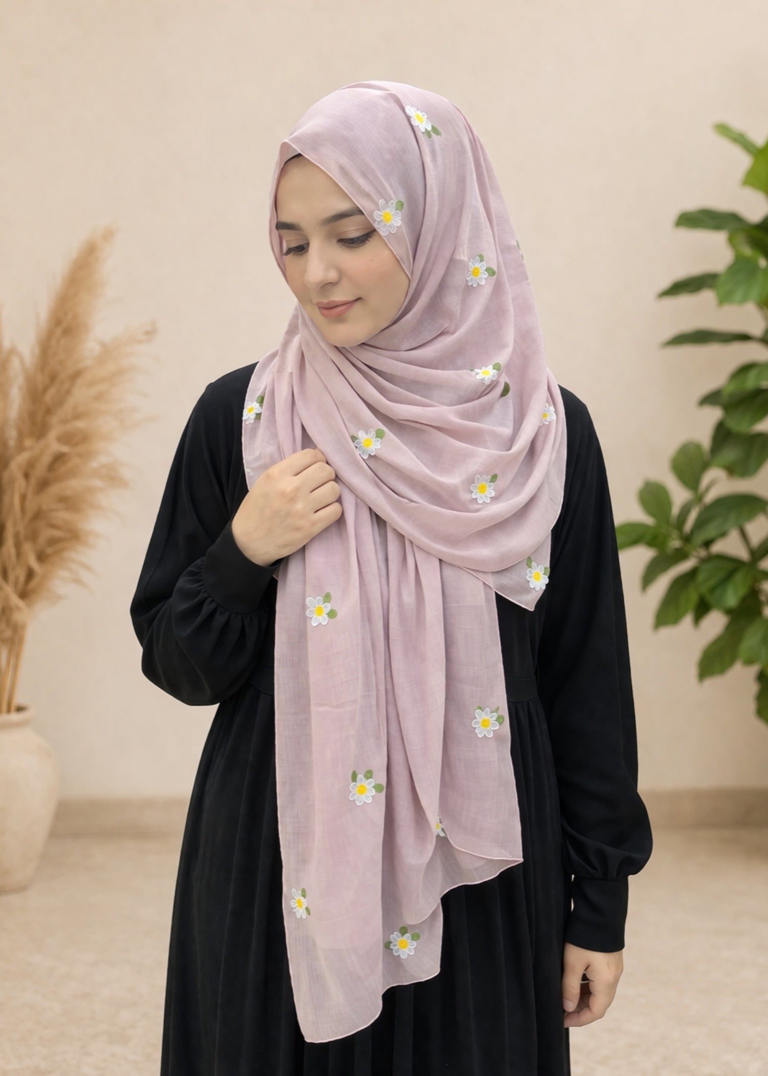 Scarf in Baby pink Color by - Trendy Women Scarf TWQ5542