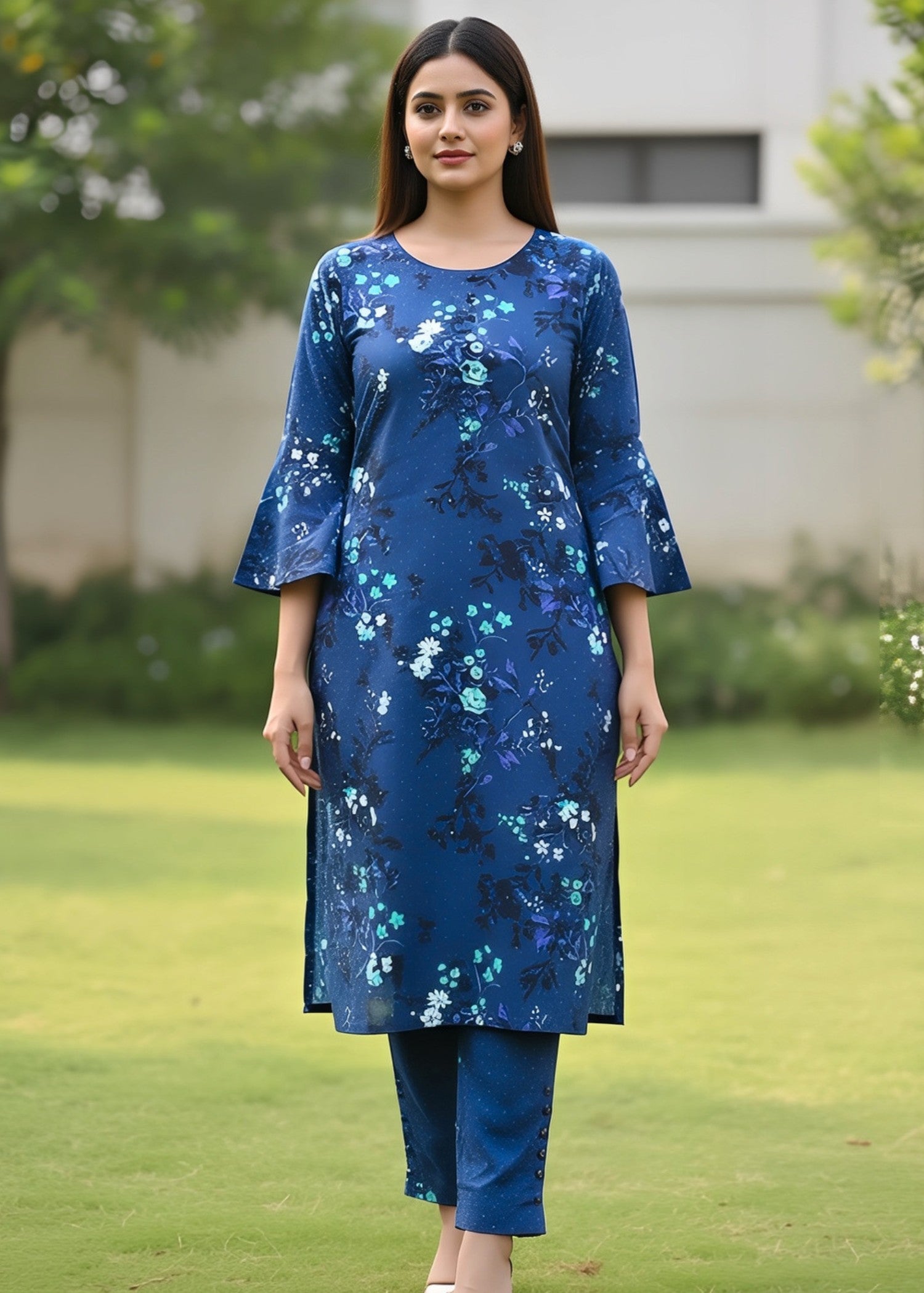 cotton Co Ord Sets in Cobalt blue