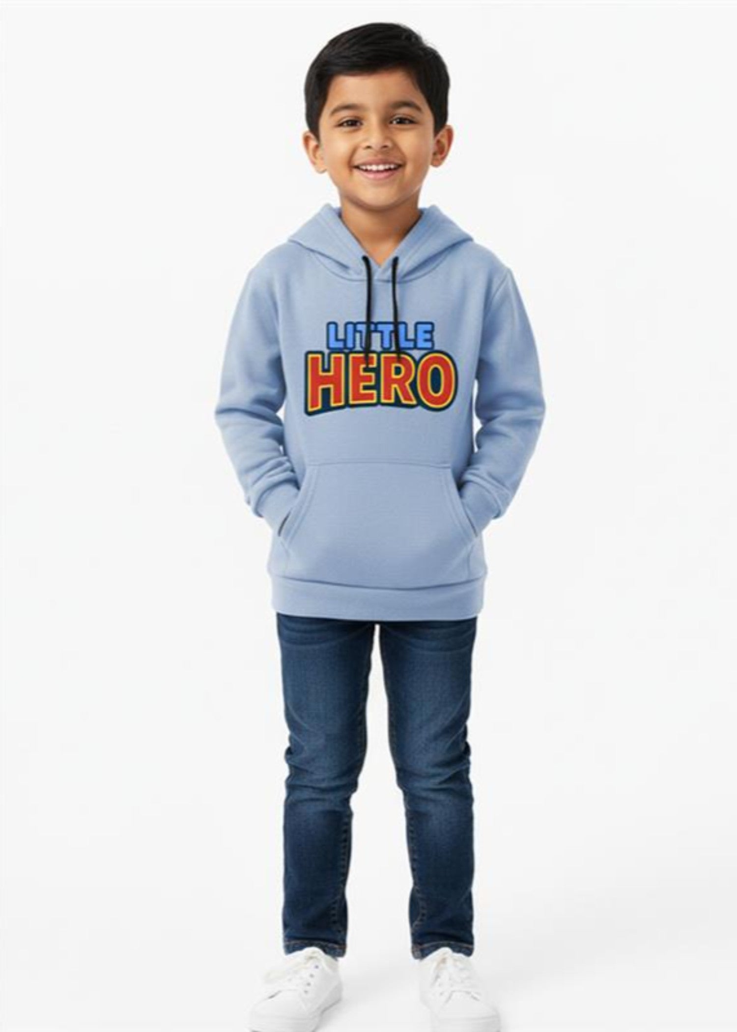 fleece Hoodie in Ice blue