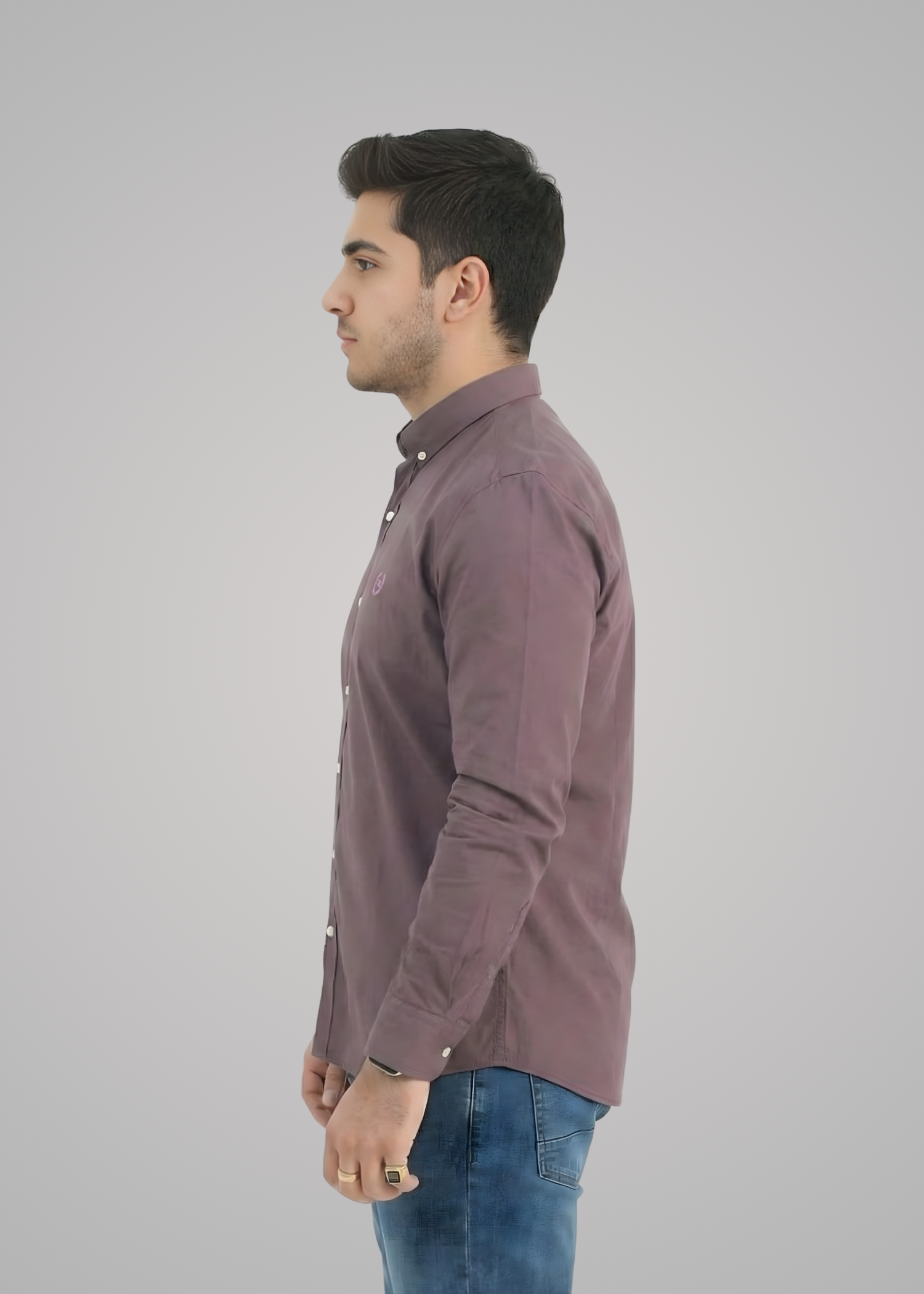 cotton Casual Shirt in Mauve