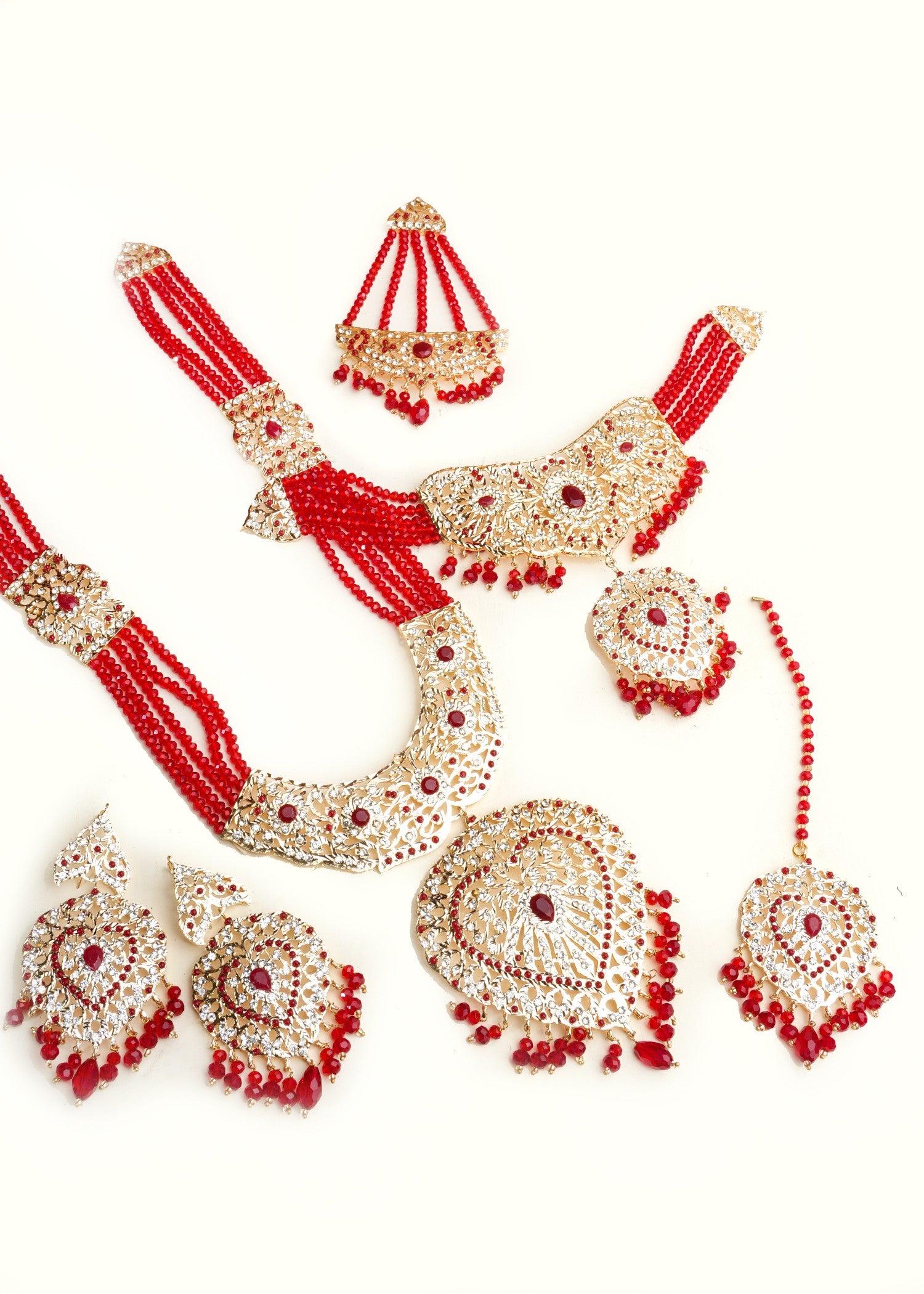 Jewelry Set in Maroon Color by - Trendy Women Jewelry Set BTK4828