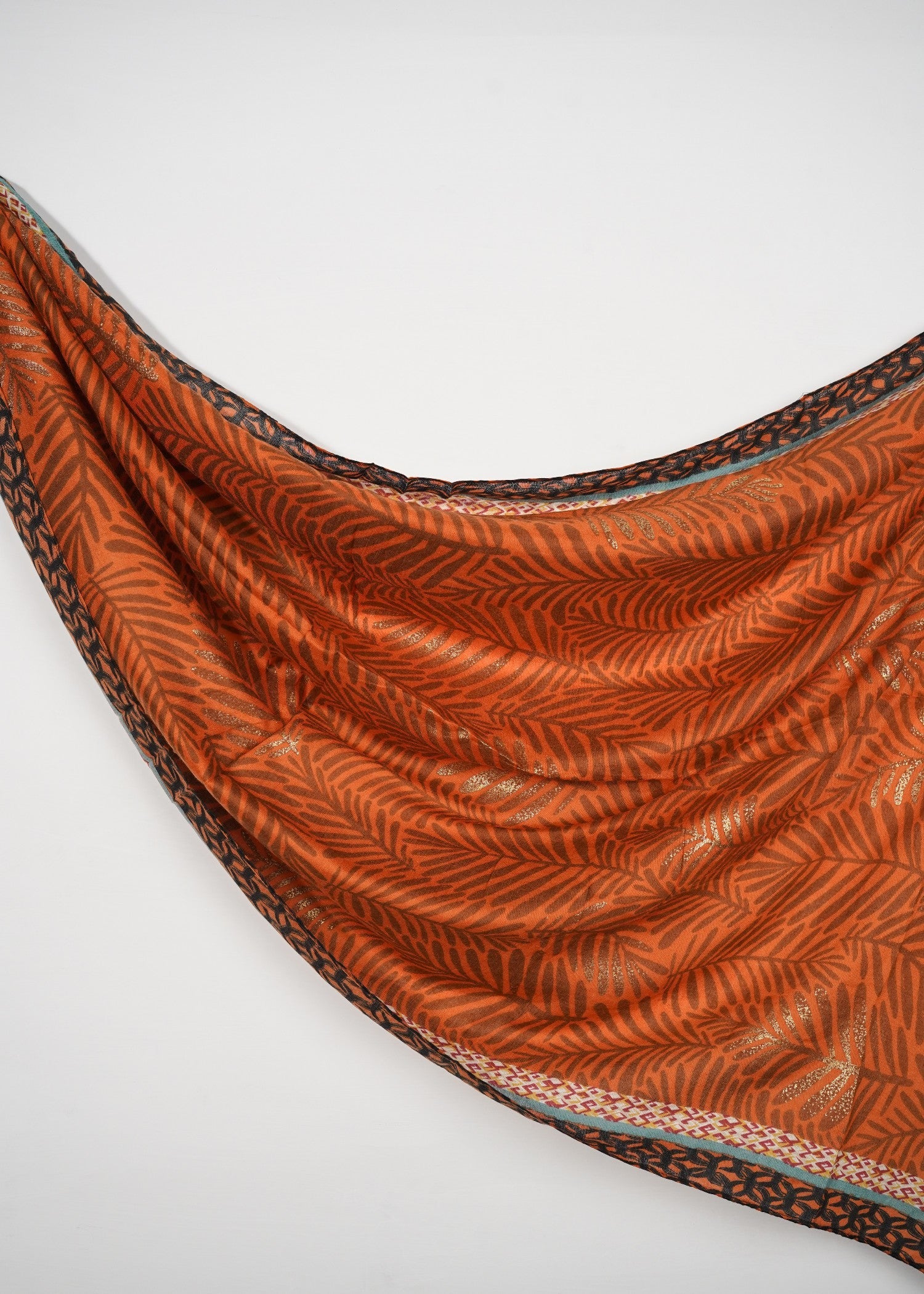viscose Hijab in Multi, burnt orange