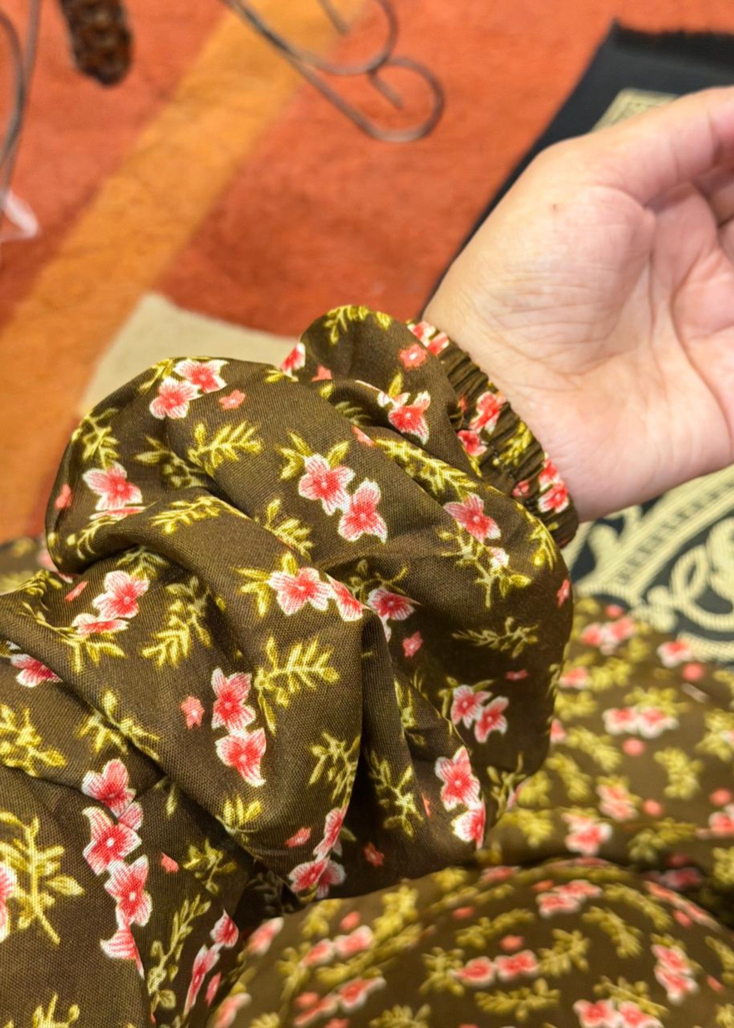 lawn Chaddar in Olive green