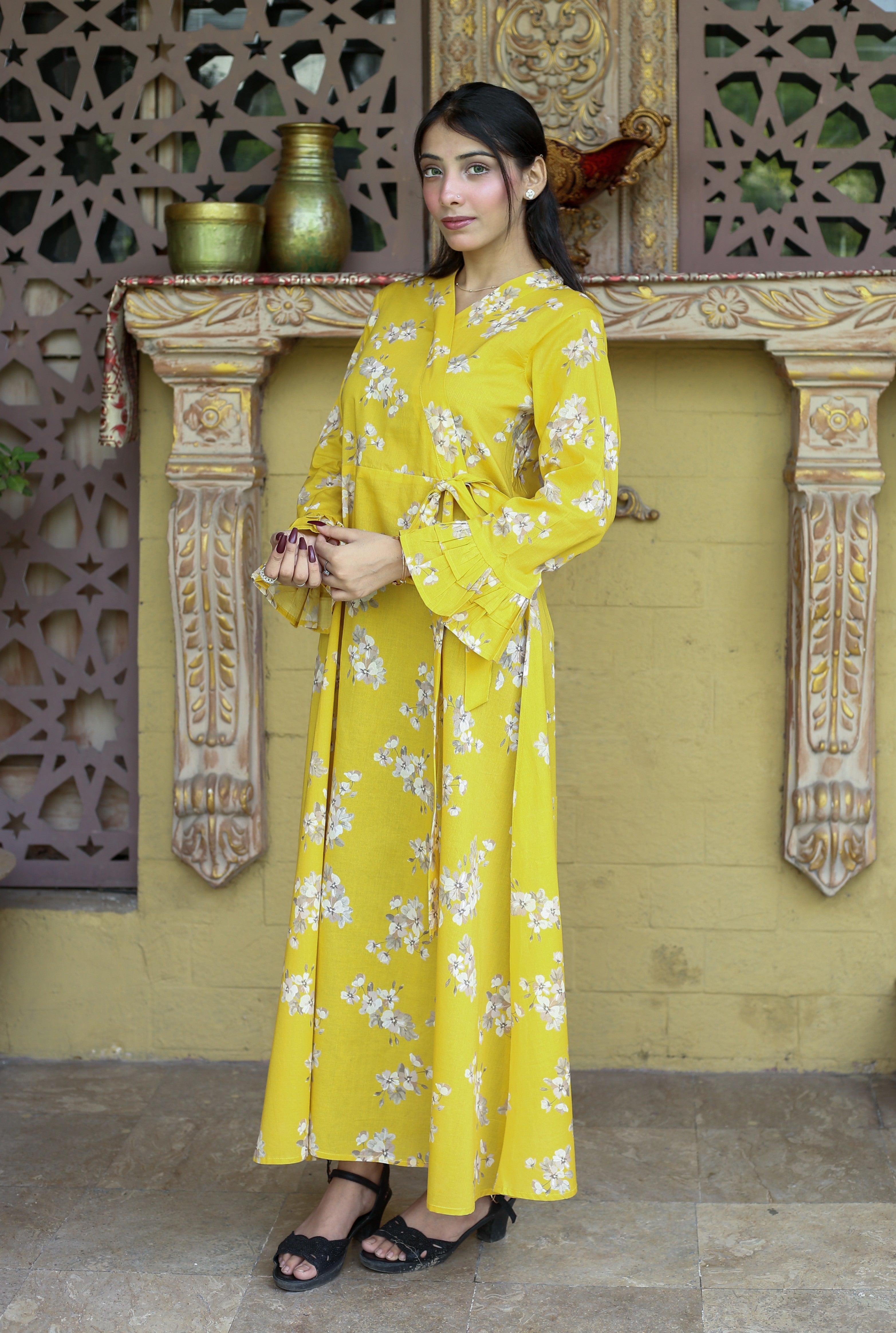 cotton Dress in Yellow