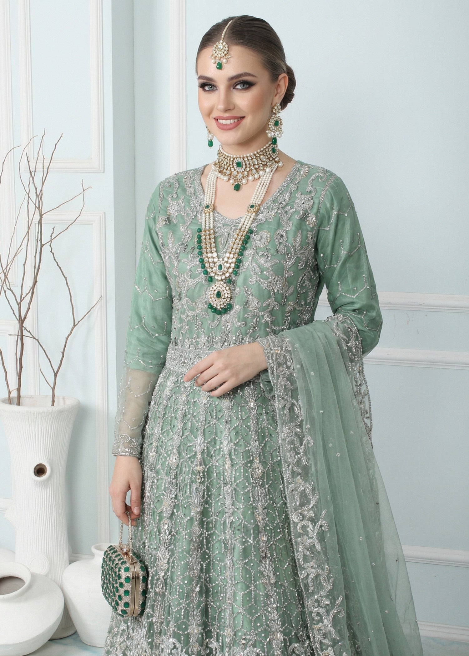 net Maxi in Moss green