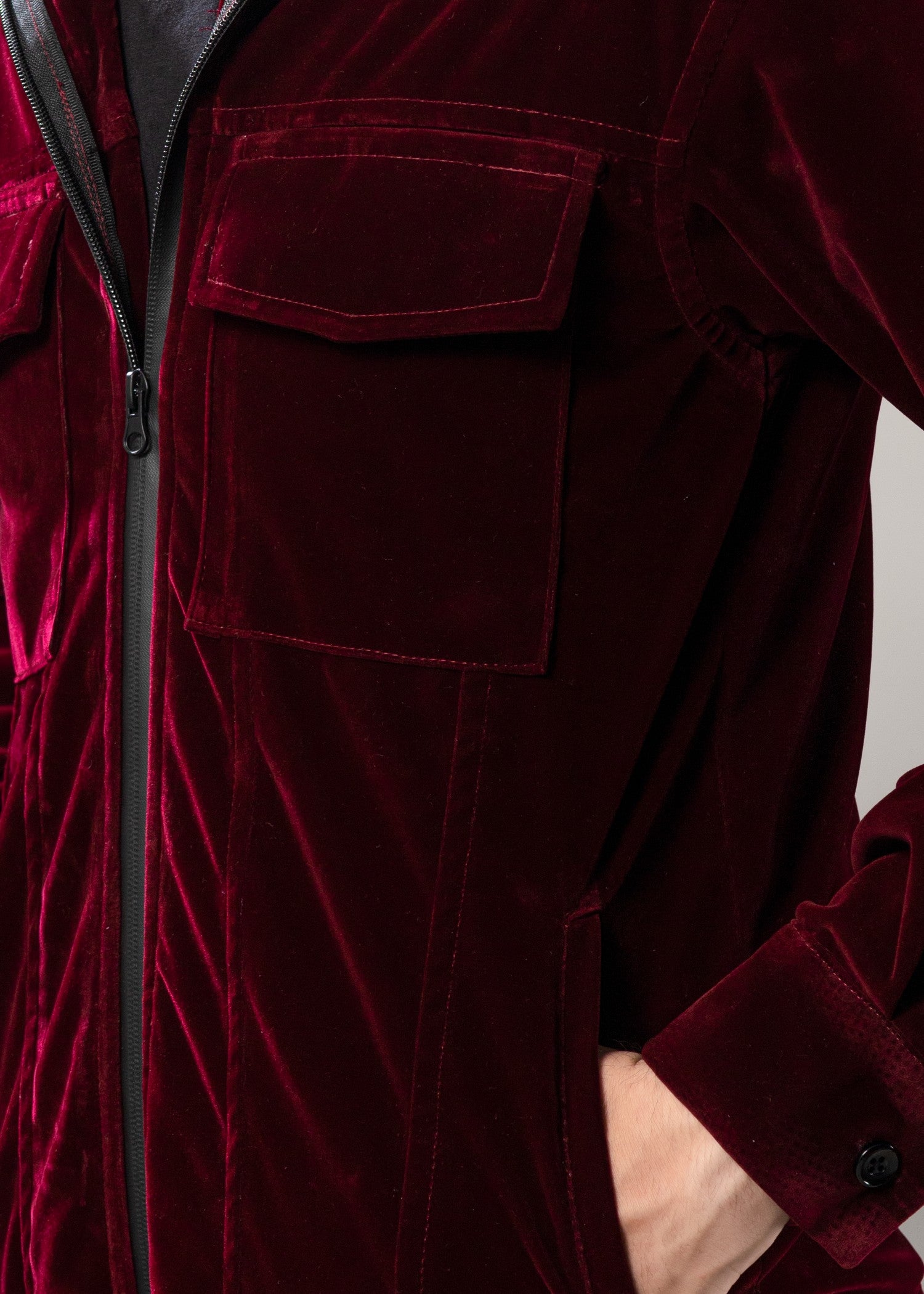 chenille Jacket in Maroon