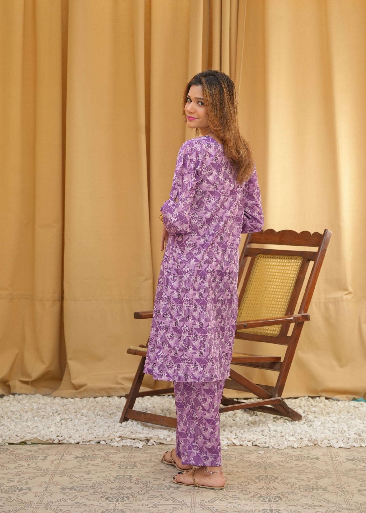 lawn Co Ord Sets in Electric purple