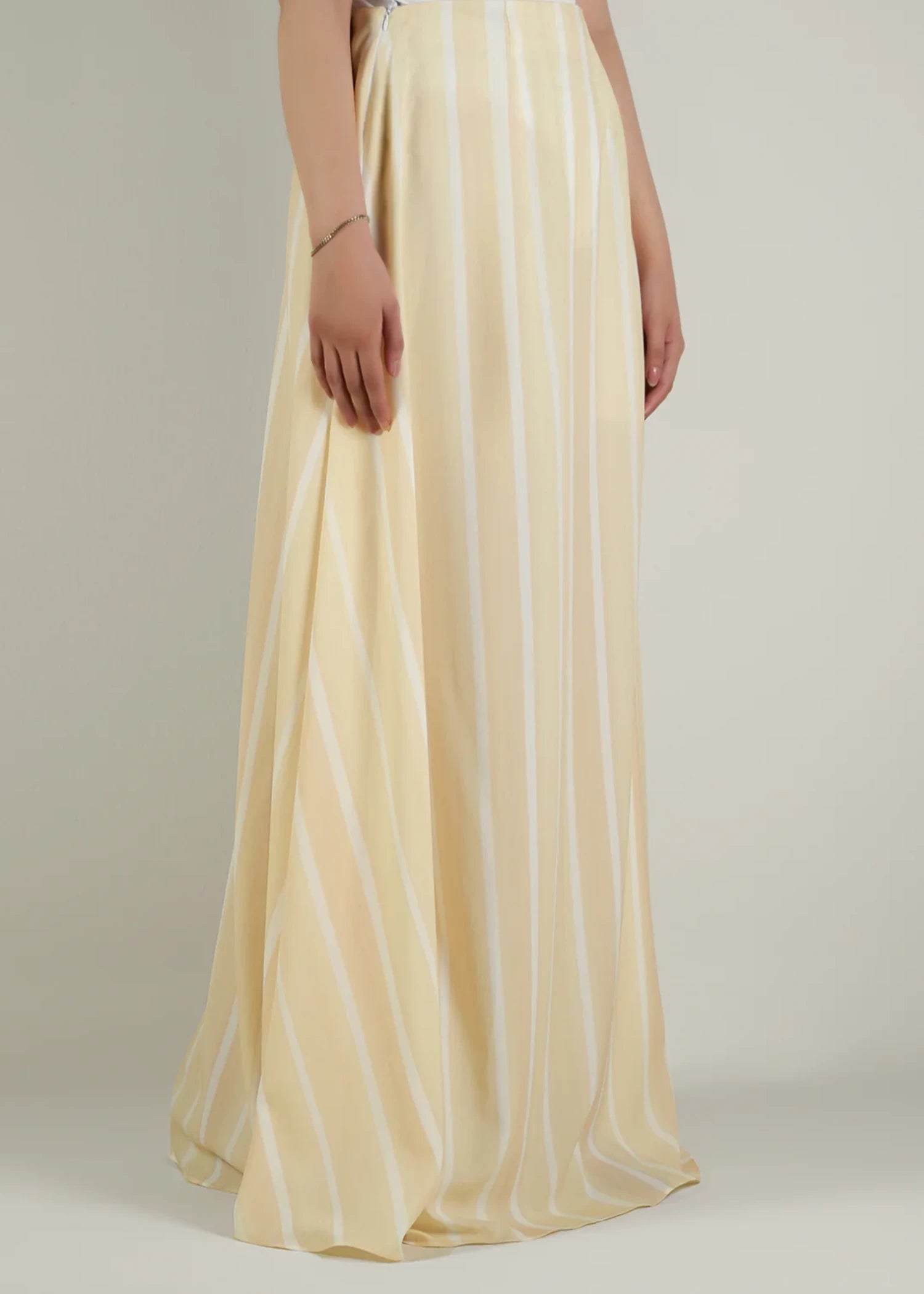 crepe Skirt in Yellow