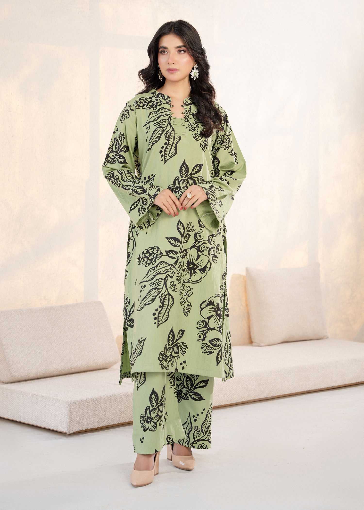 wool viscose Co Ord Sets in Pistachio green