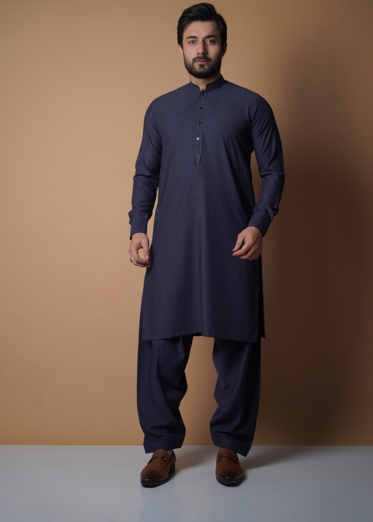 cotton viscose Shalwar Kameez in Purple