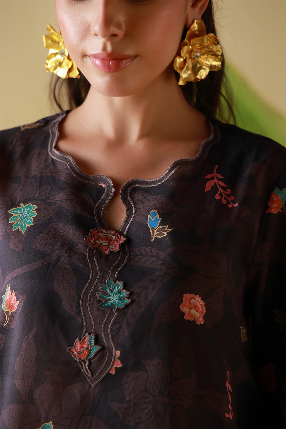 Mirha 2PC Lawn – Coffee Bloom