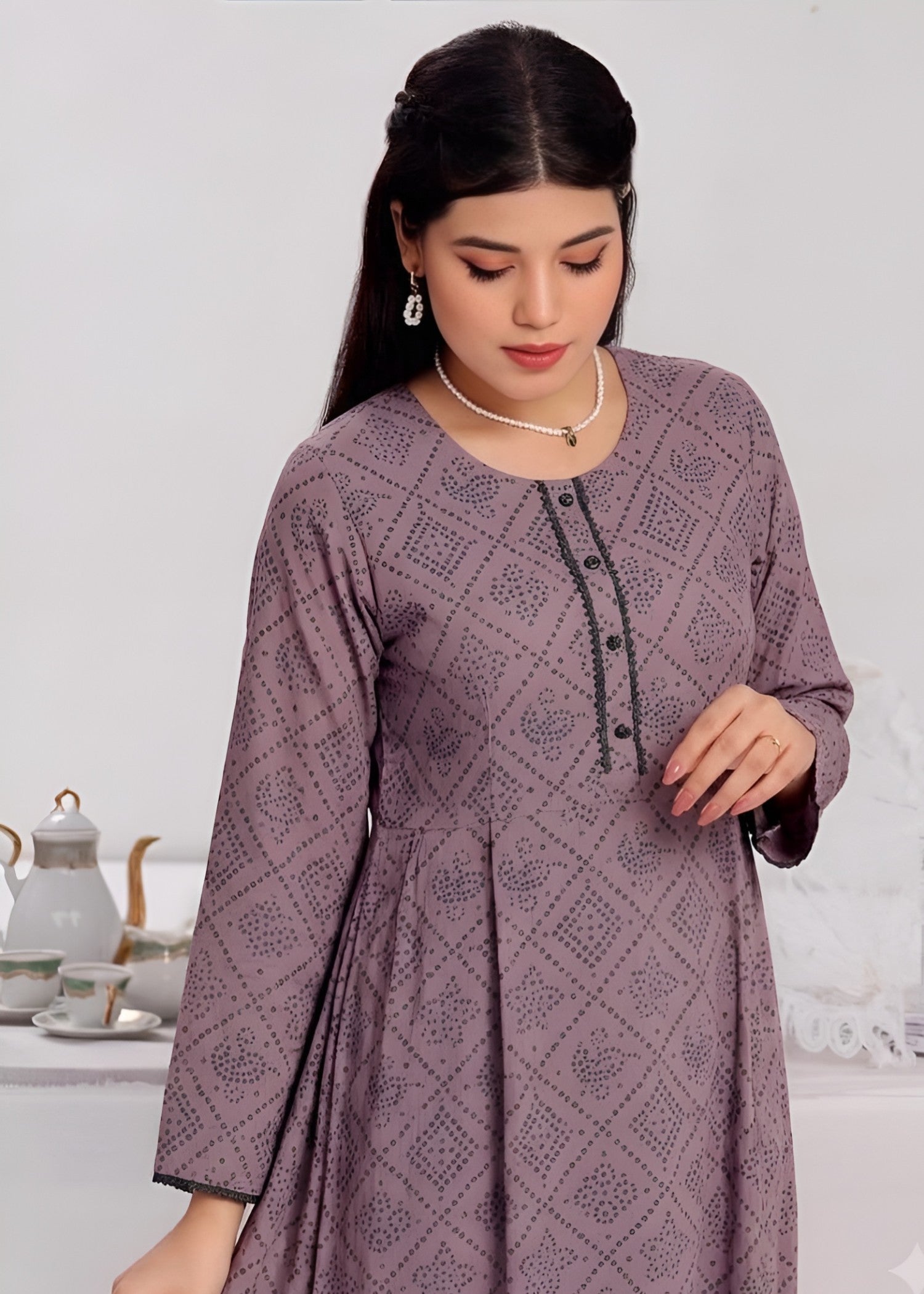 linen Maxi in Purple