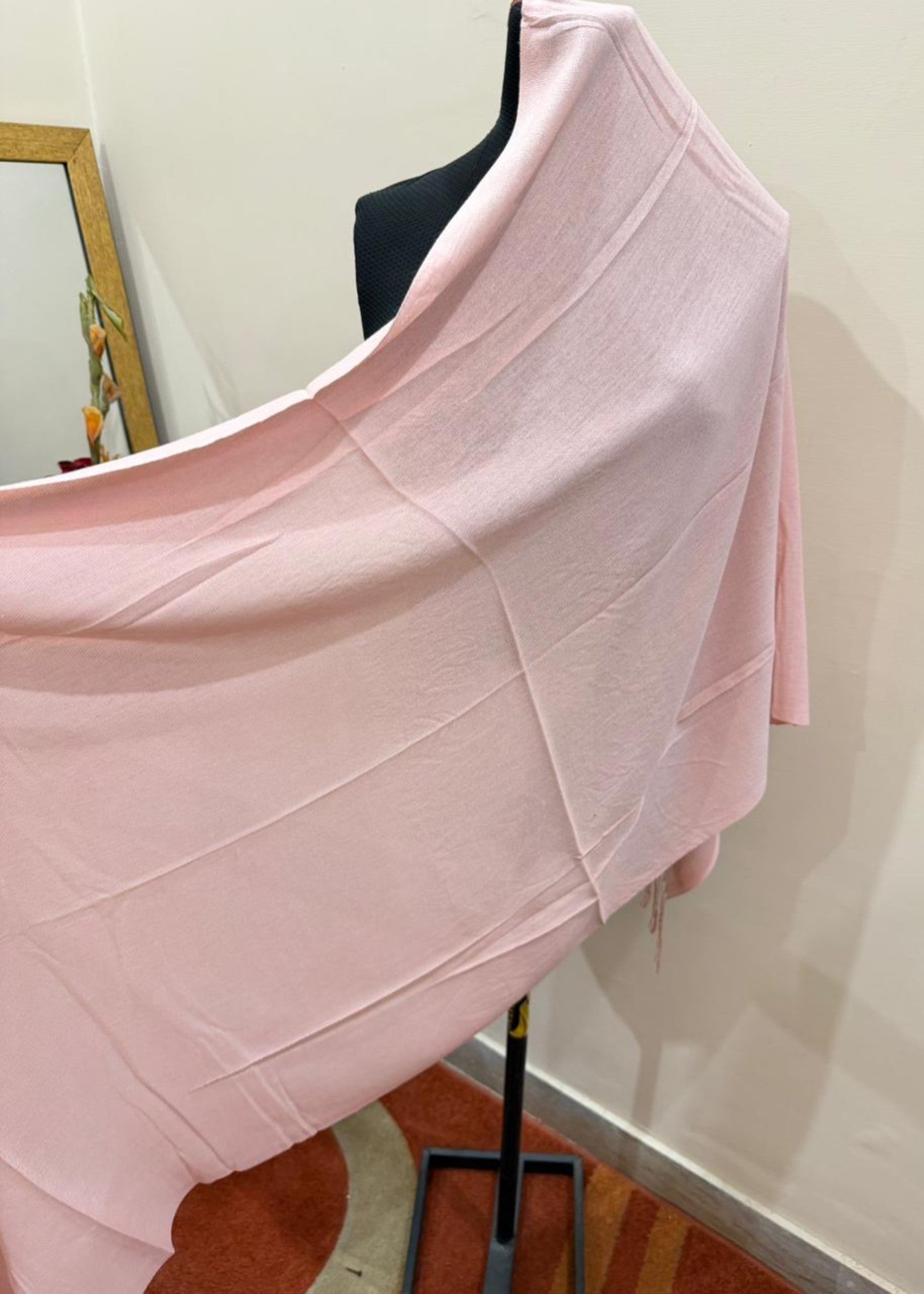 cashmere wool Hijab in Pastel pink