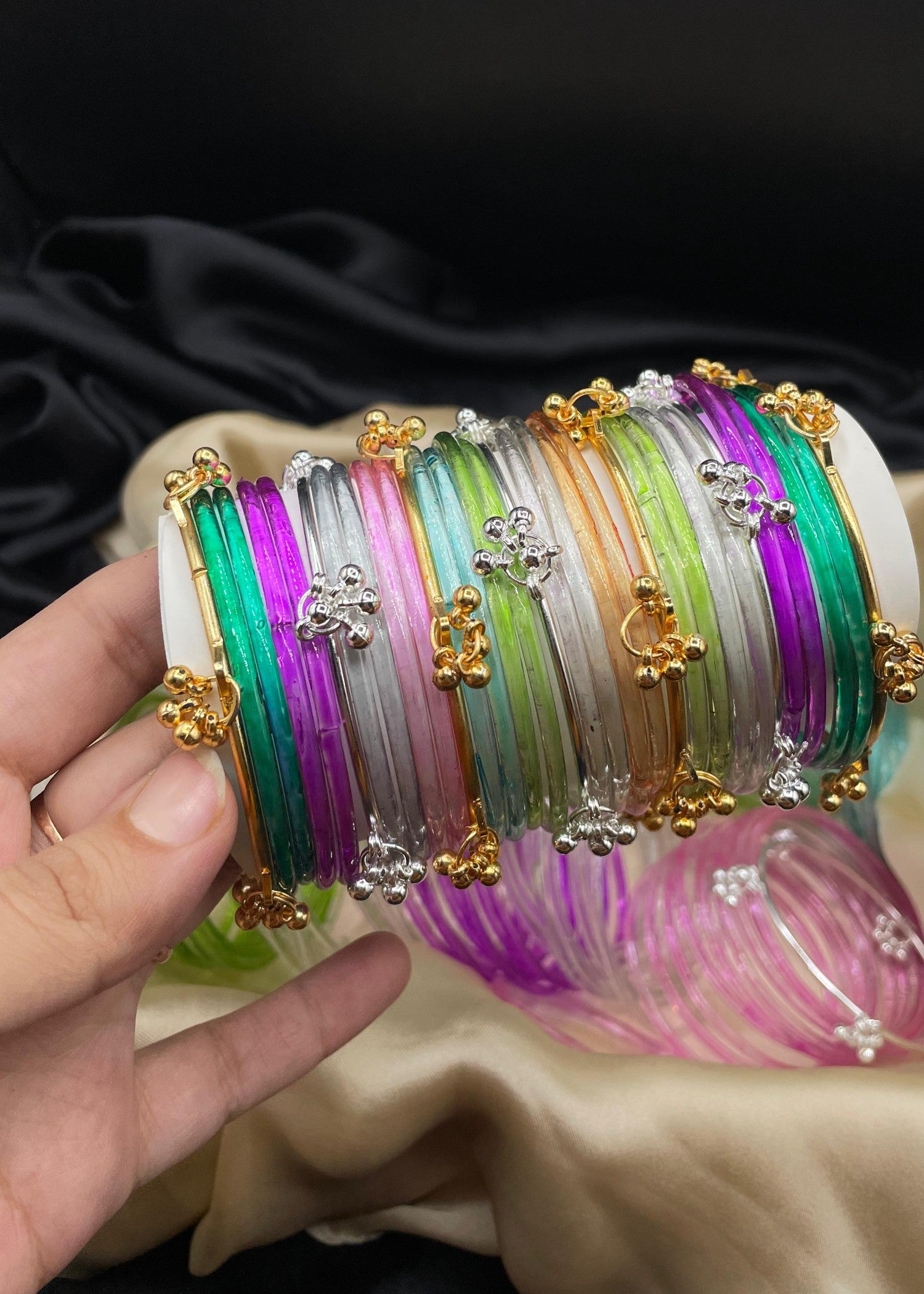 Bangles in Multi Color by - Trendy Women Bangles IAY8814