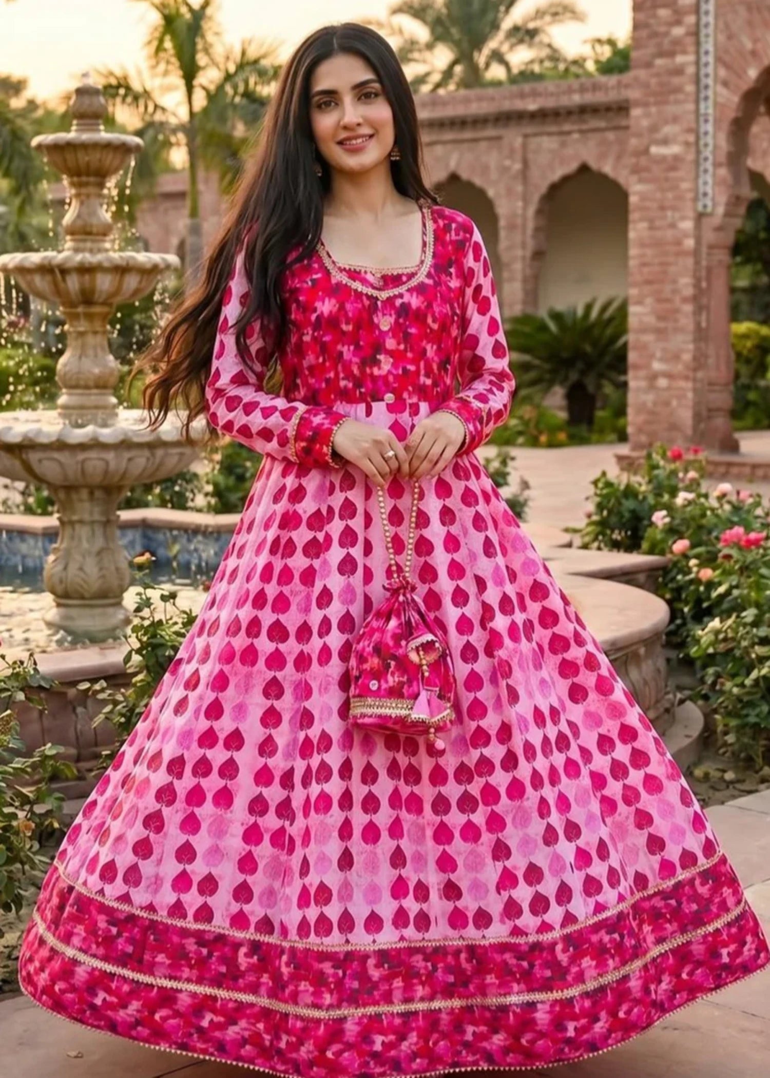 lawn Maxi in Magenta