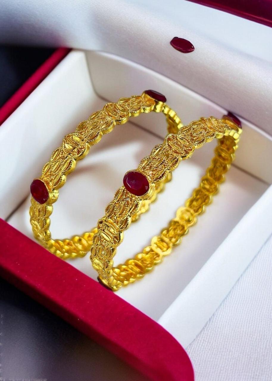 Bangles in Ruby red Color by - Trendy Women Bangles LCZ2262