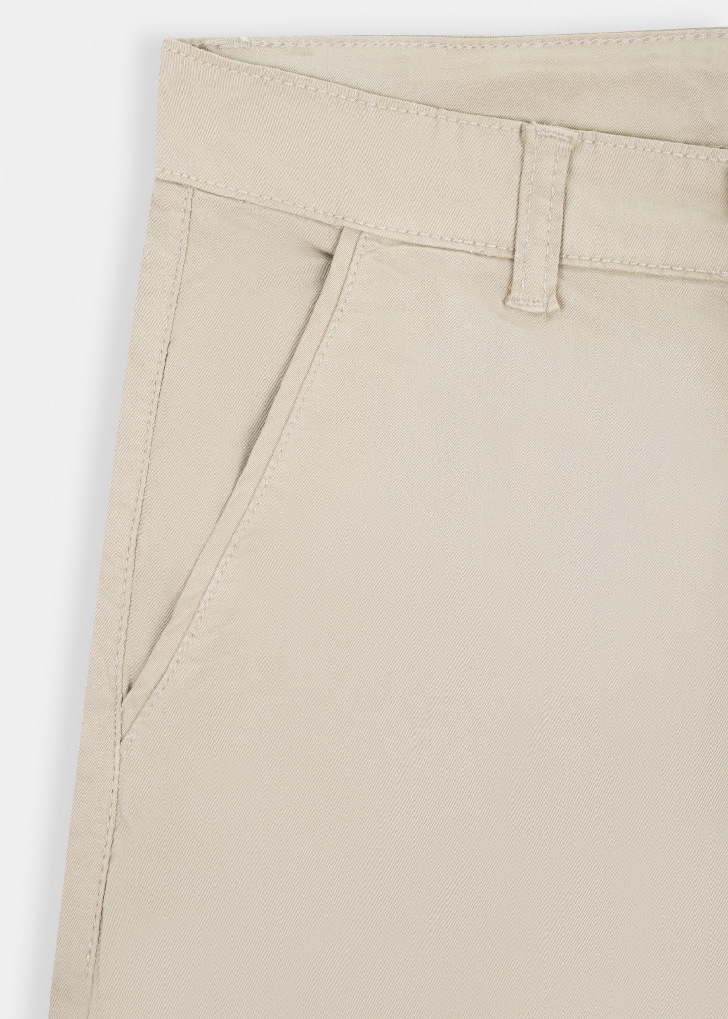 cotton satin Pants in Beige