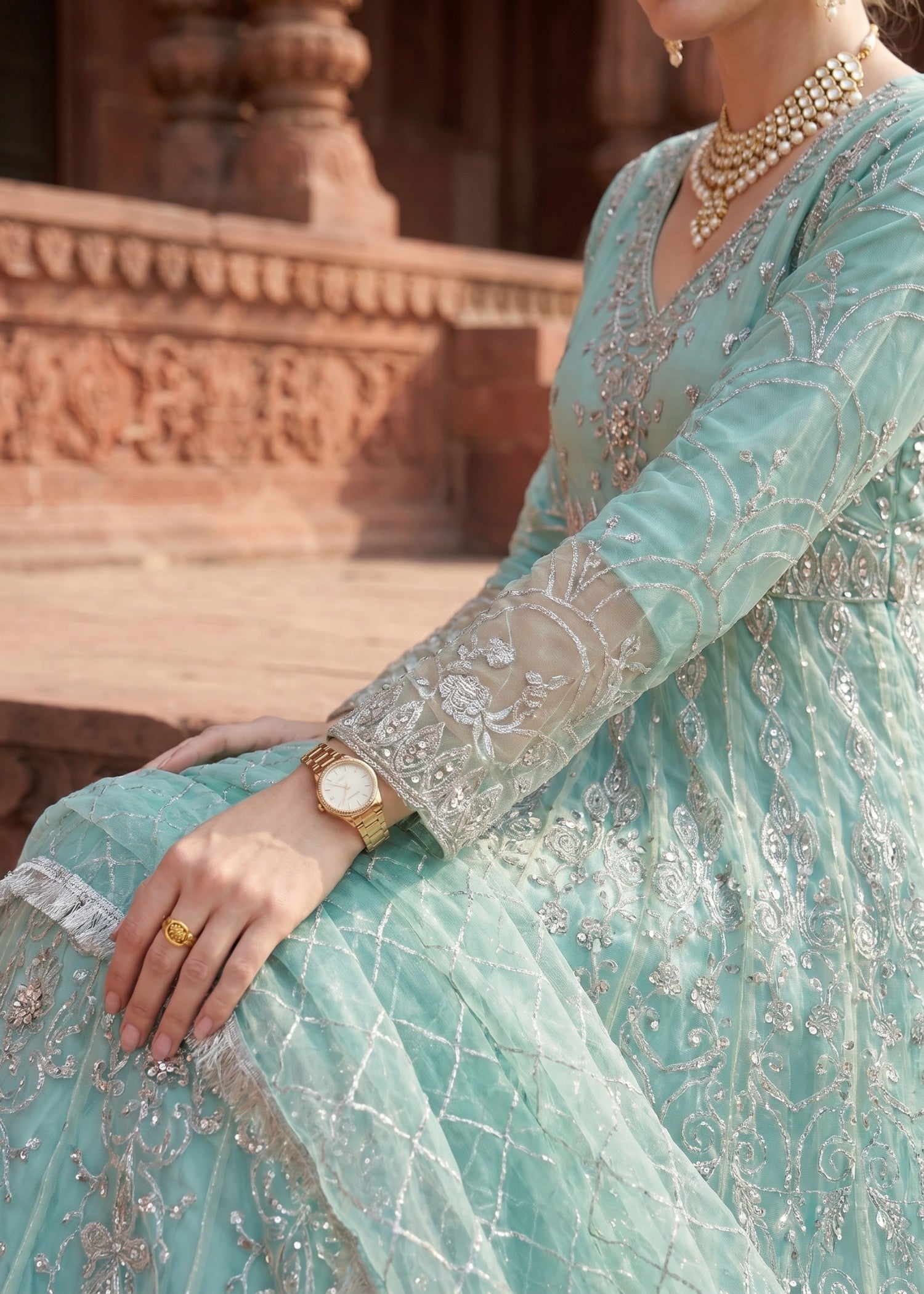 net Maxi in Aquamarine