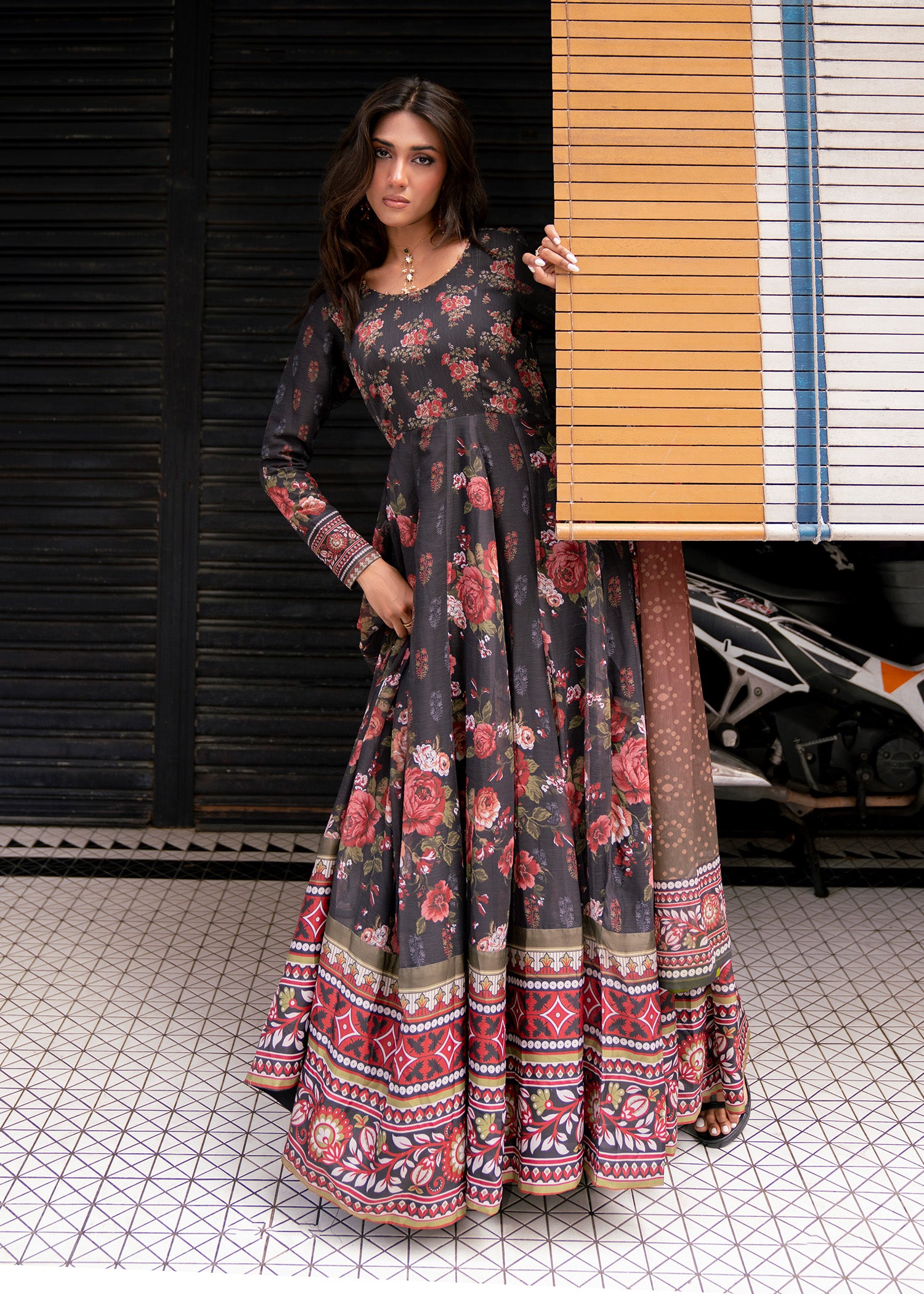 chiffon Maxi in Multi