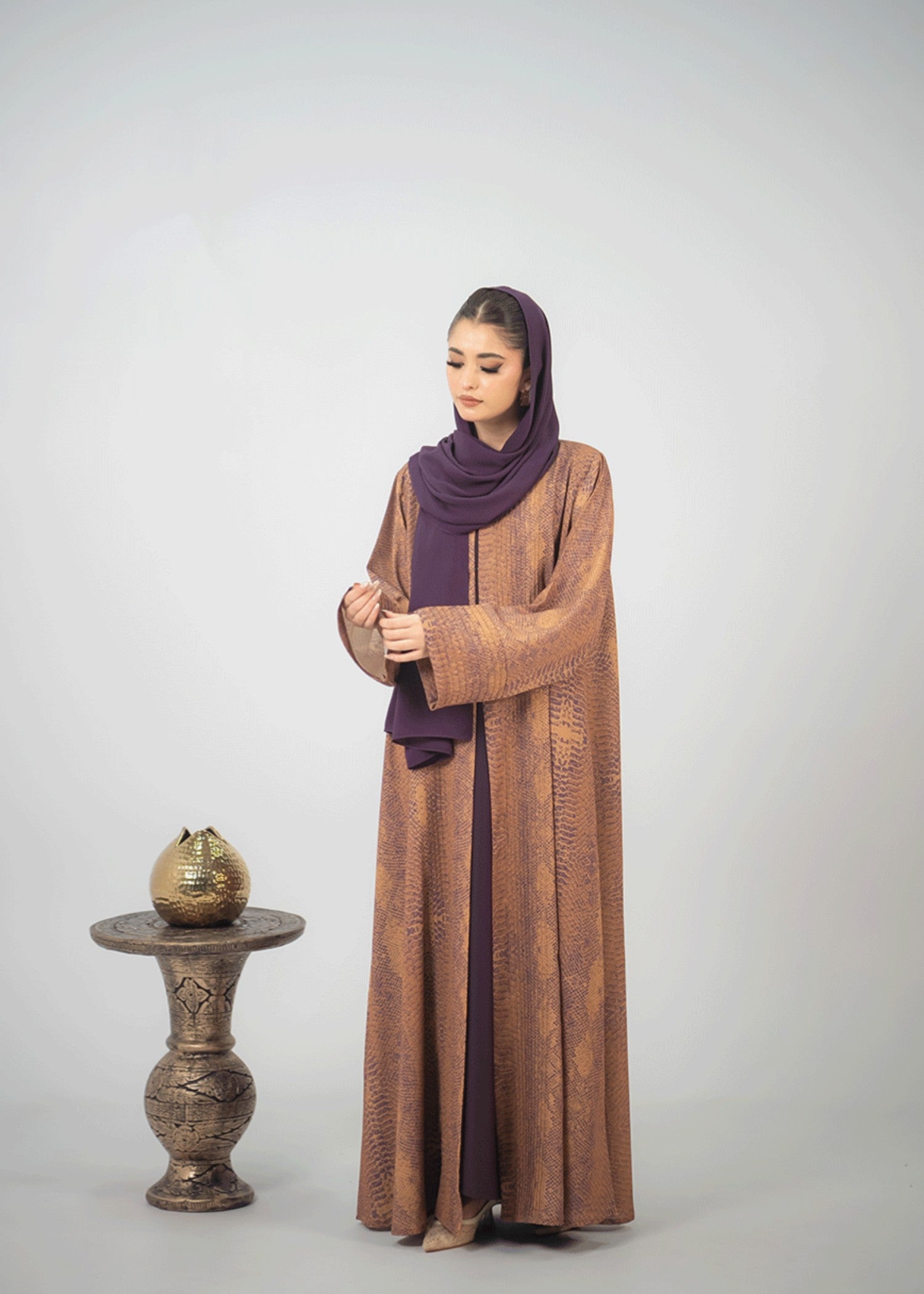 viscose Hijab in Plum