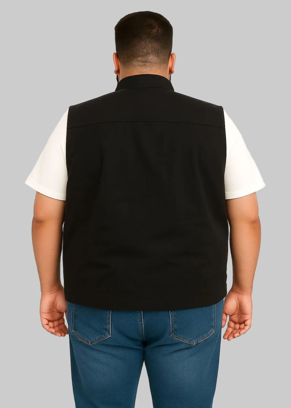 twill cotton Jacket in Black