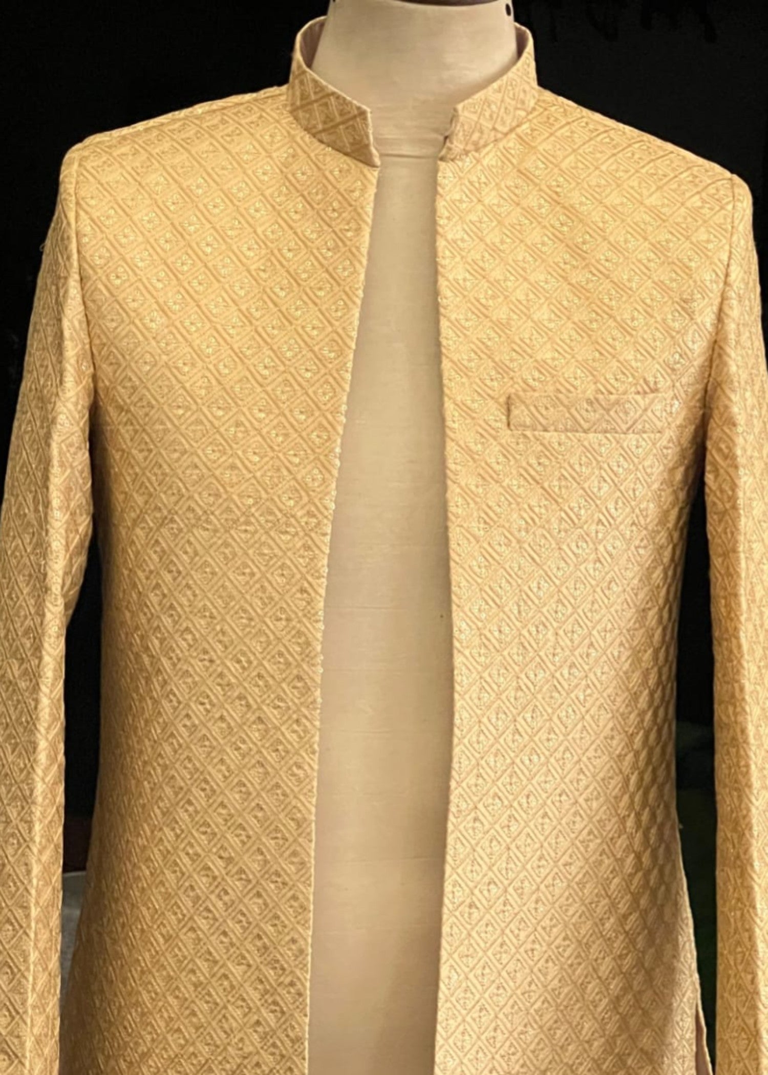 silk Prince Coat in Gold