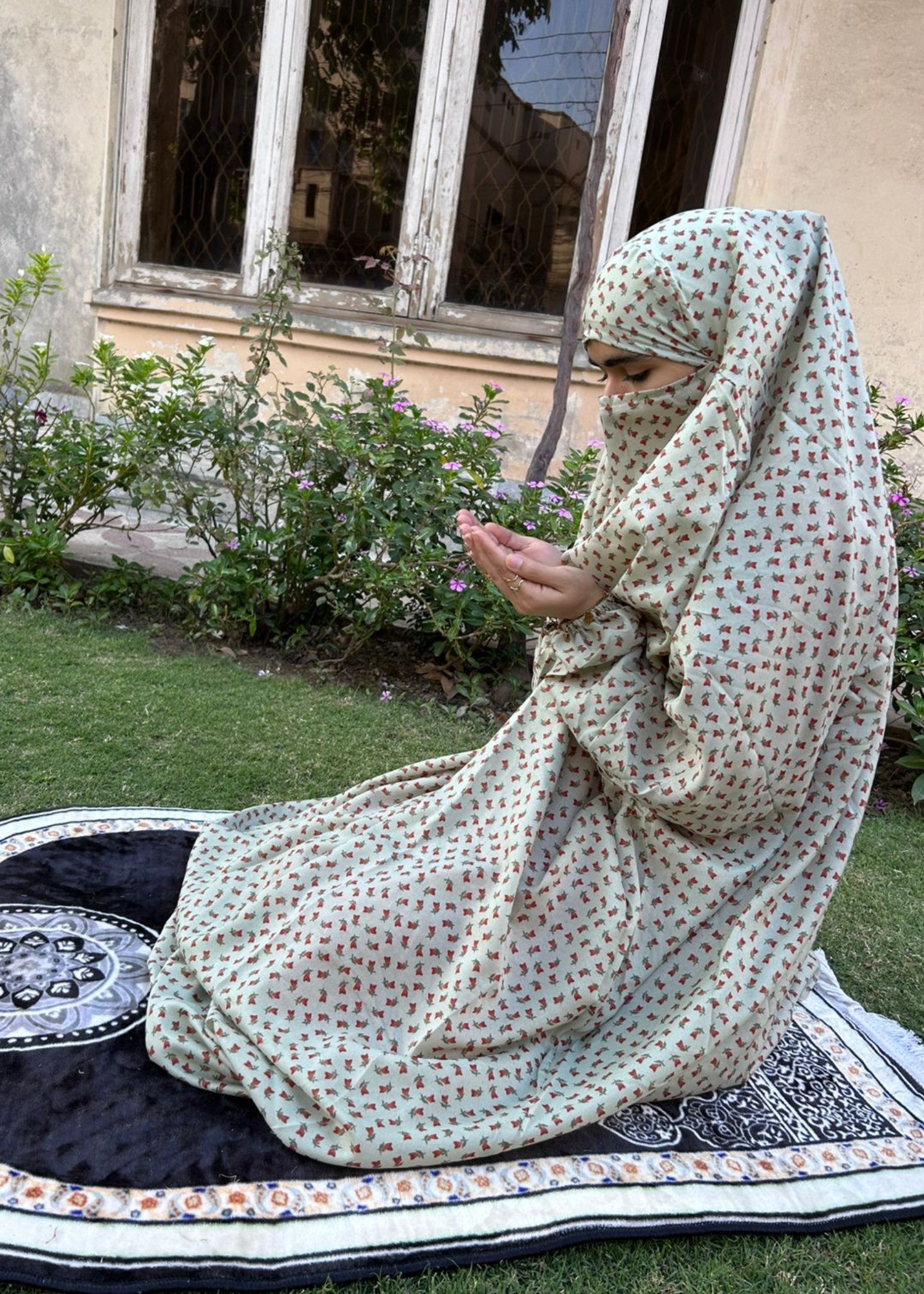 cotton linen Chaddar in Pistachio green