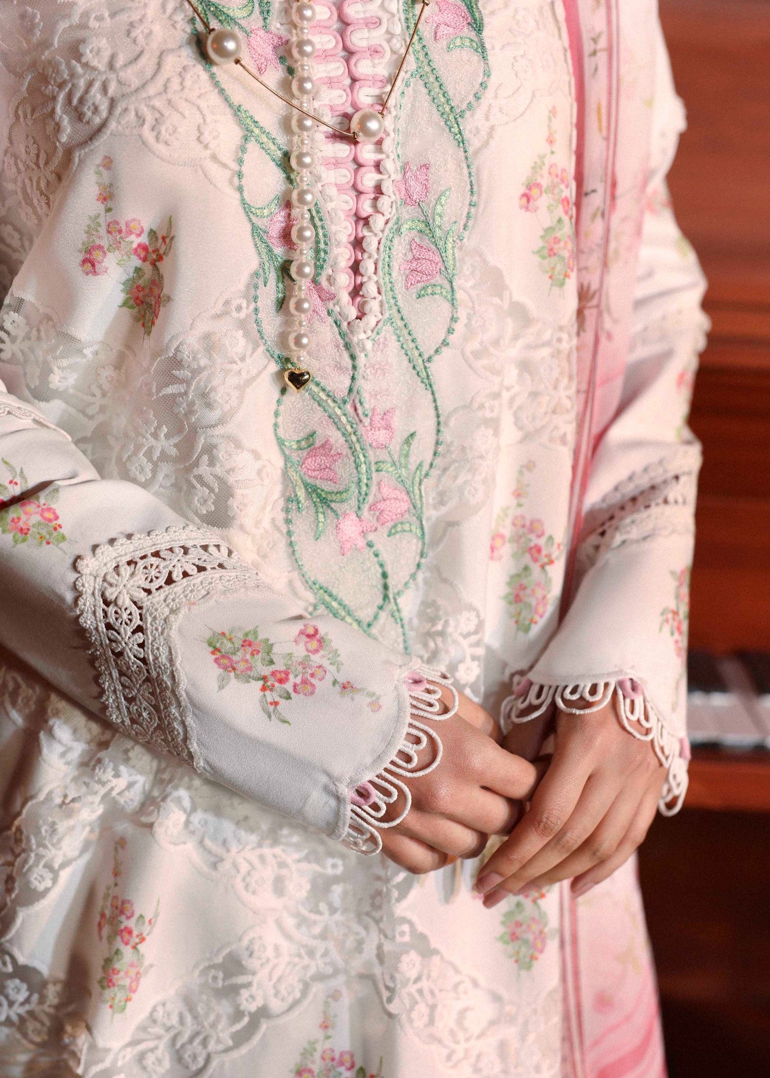 swiss voil Kurta Set in White