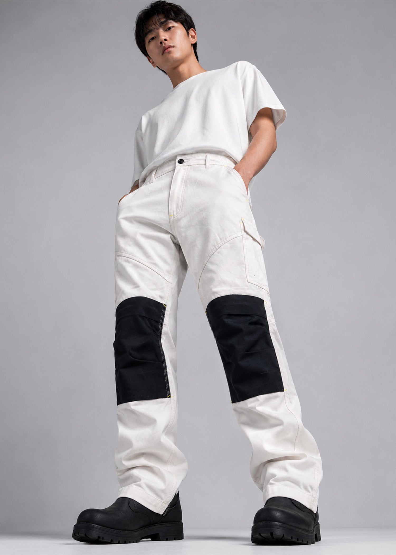 cotton Pants in Black, white by FLO Nine99