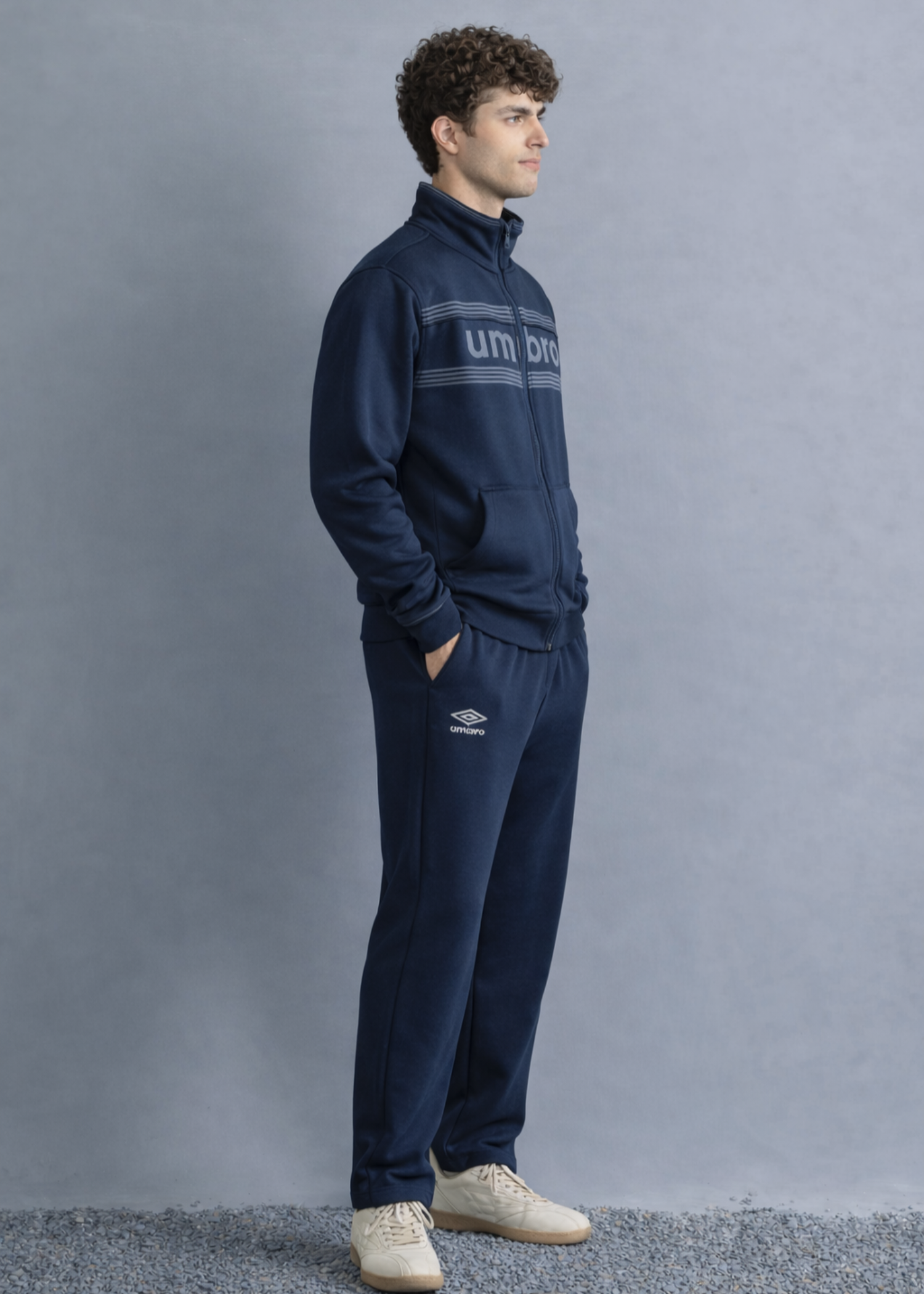cotton Tracksuit in Navy blue