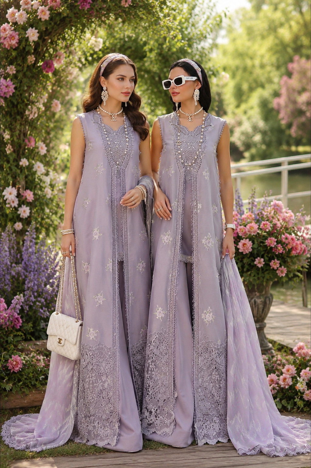 Noor Eid Printskhas Lawn – D4 – Lavender Lights