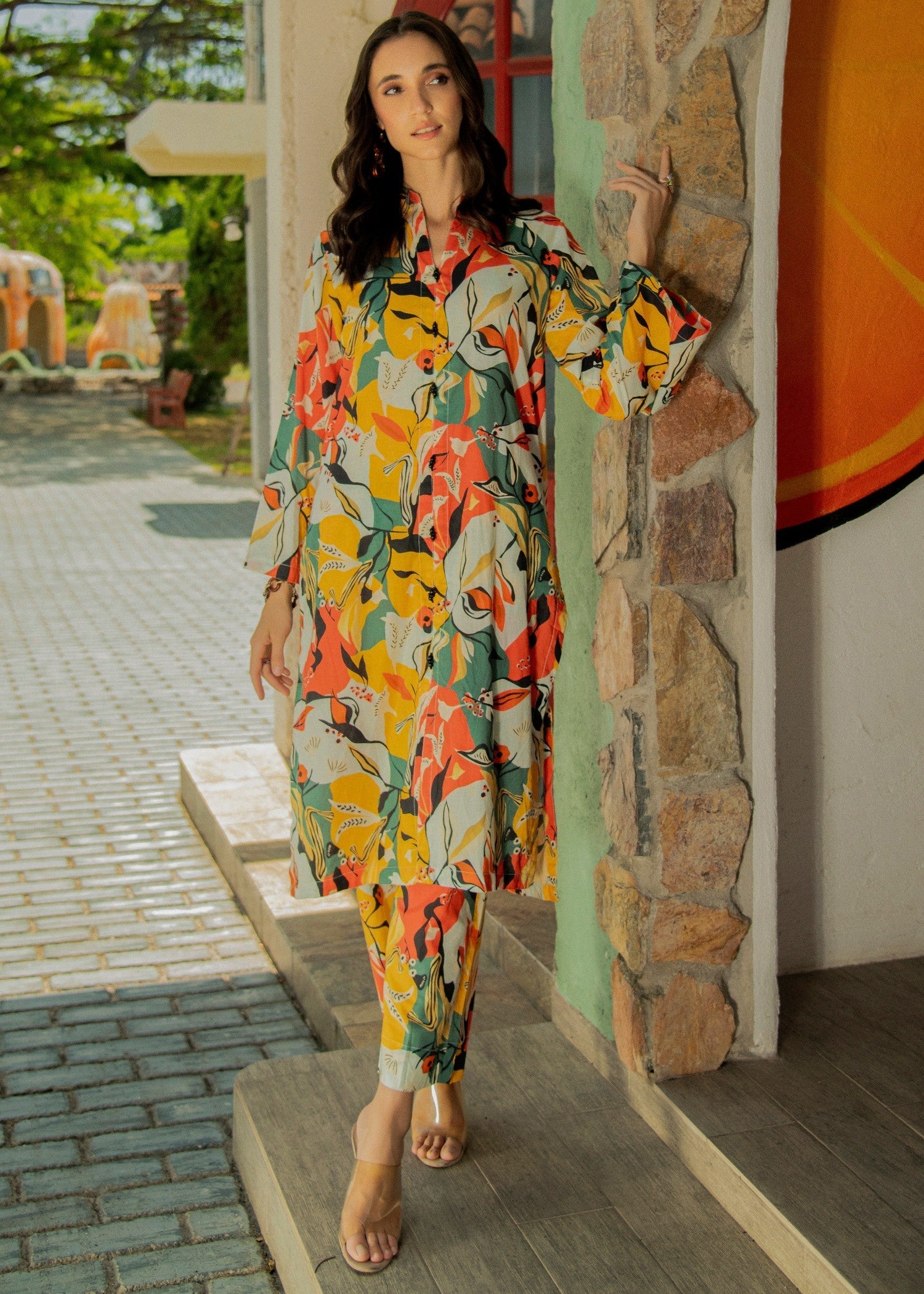 lawn cotton Co Ord Sets in Multi