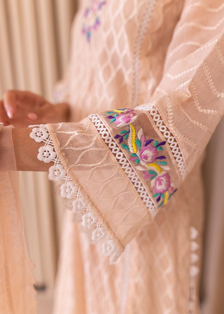 khaddi net Kurta Set in Cream