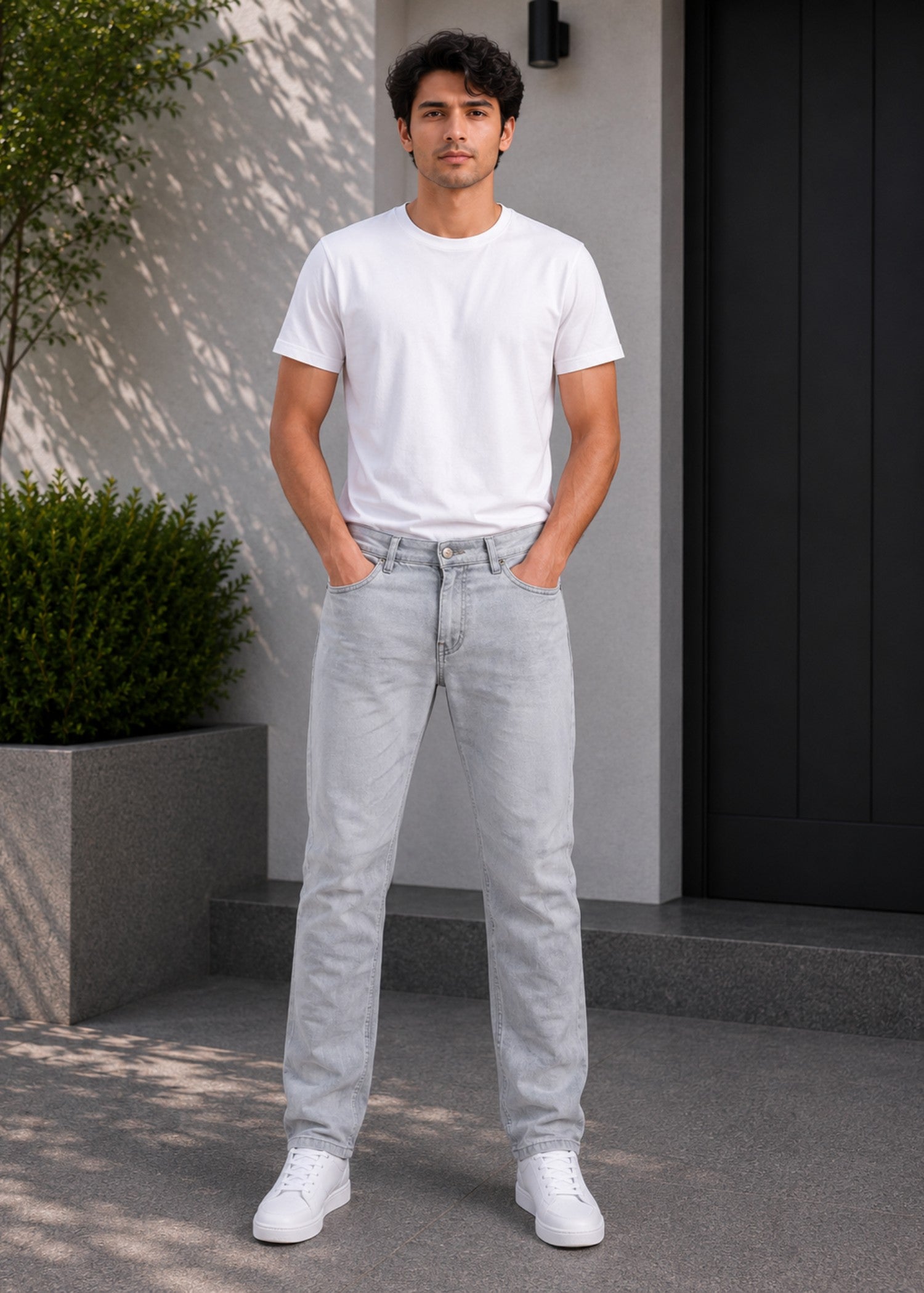 denim Jeans in Silver
