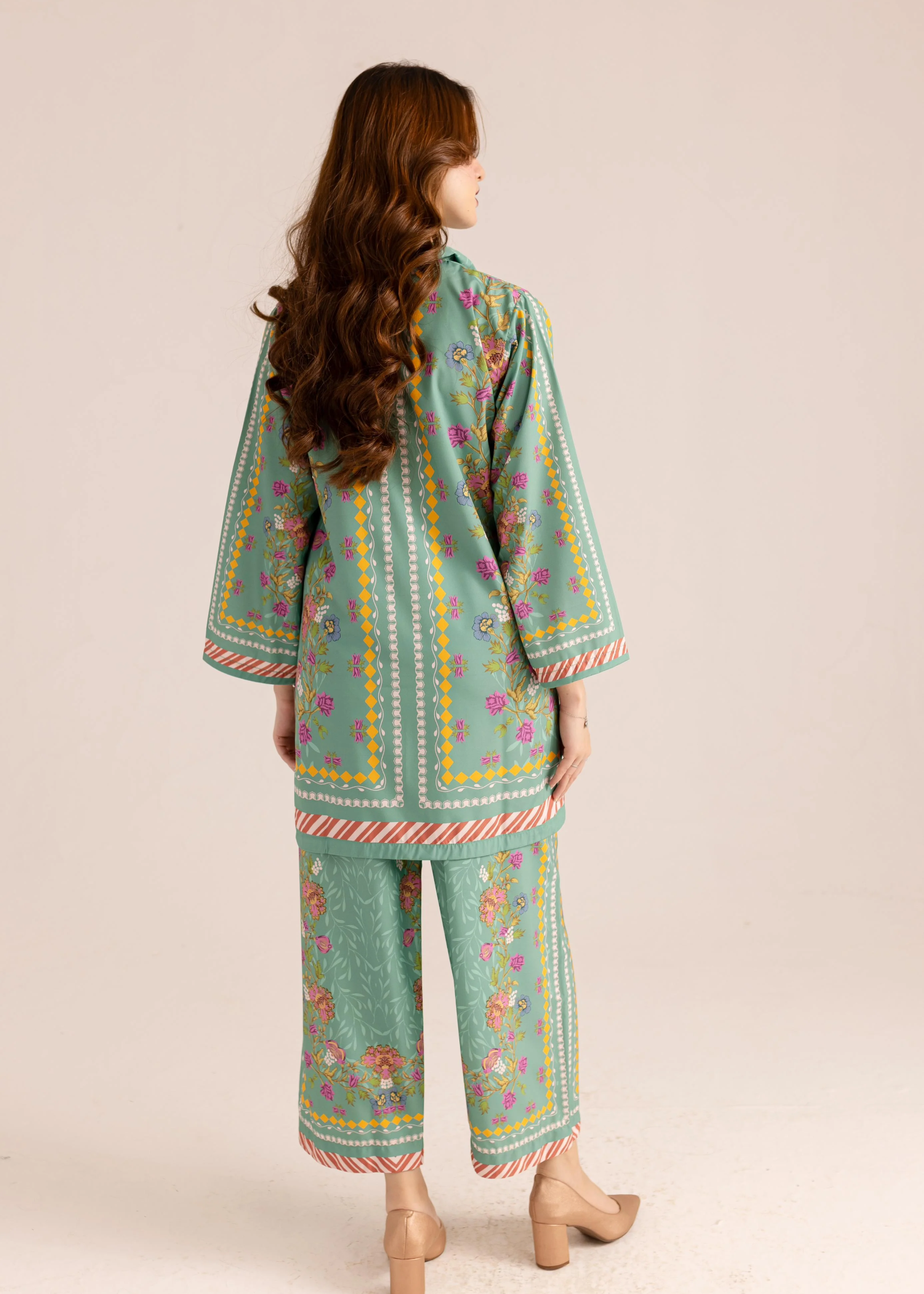 poly lawn Co Ord Sets in Moss green
