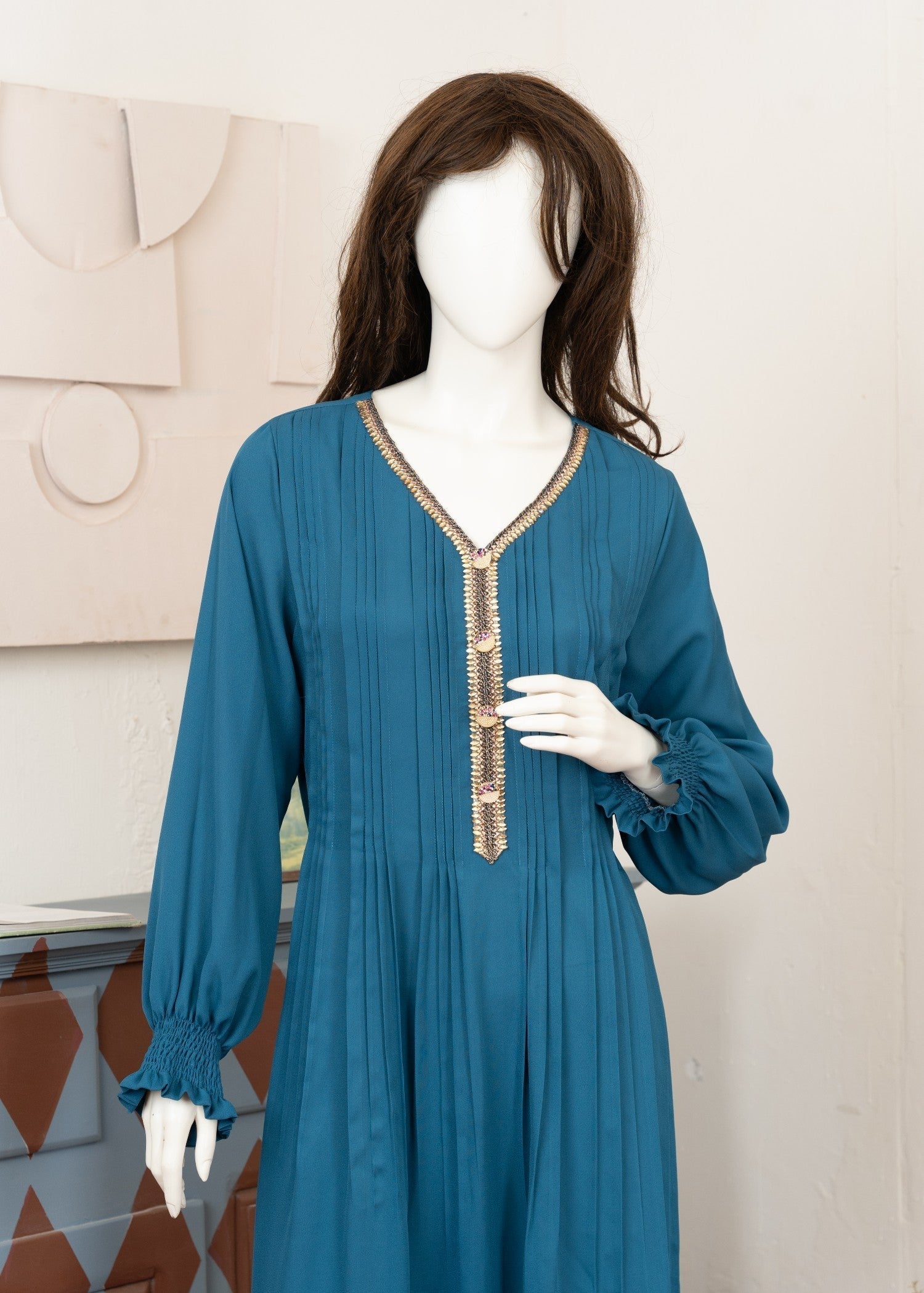 georgette Maxi in Cerulean