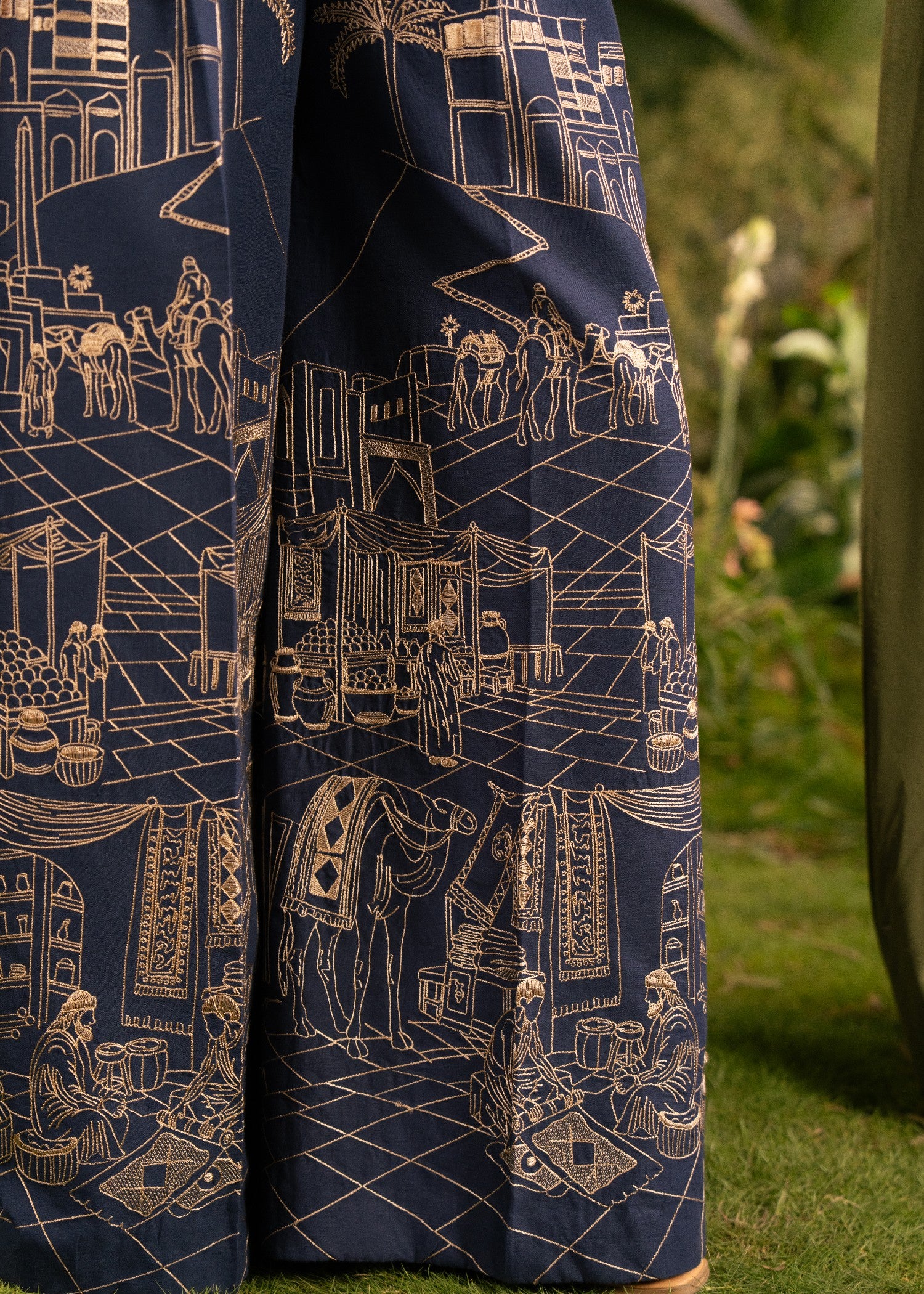 lawn cotton Co Ord Sets in Midnight blue