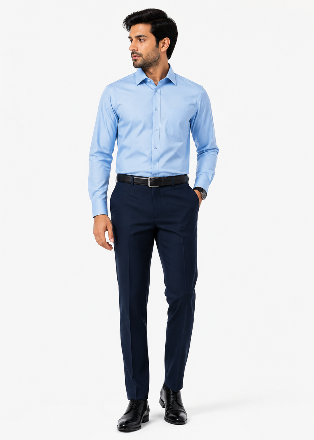 cotton Formal Shirt in Sky