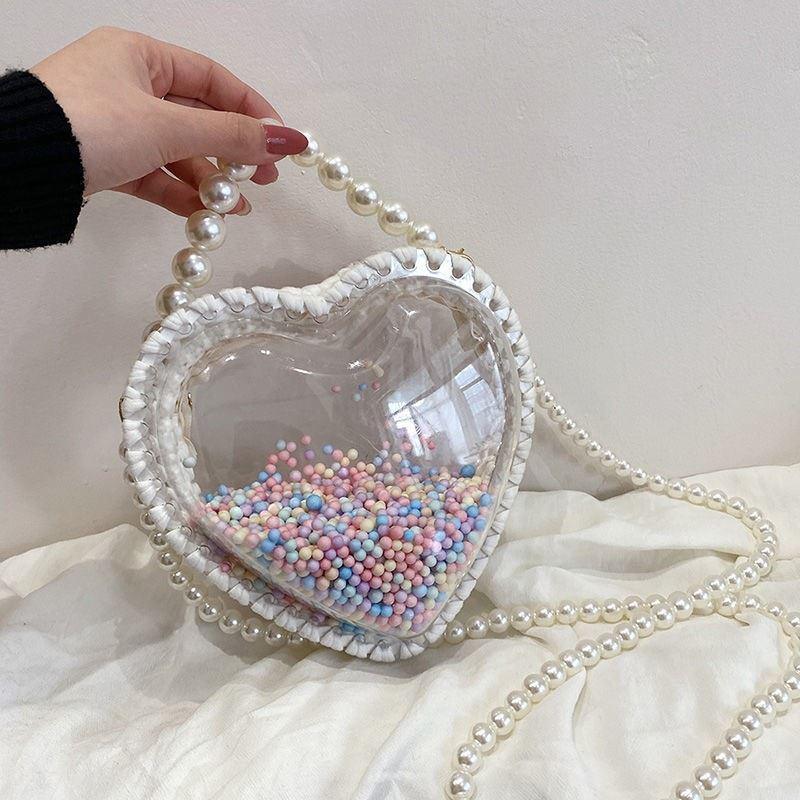 Transparent Pearl Portable Messenger Bag