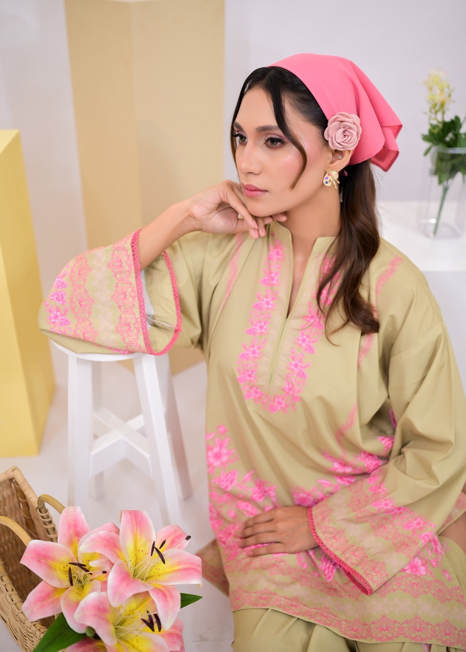 crepe Co Ord Sets in Tan brown