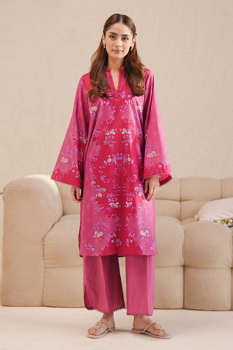 lawn Unstitched in Hot pink